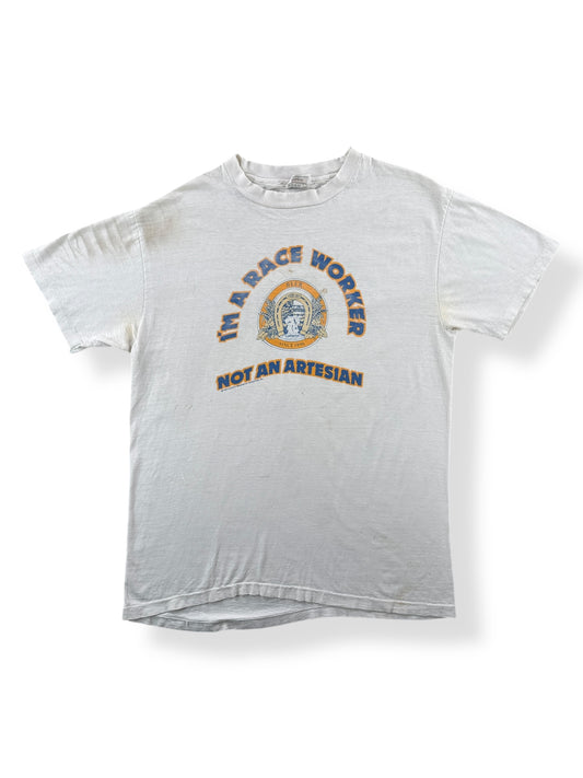 Front of Vintage 1982 Olympia Capital City Marathon Thrasher Tee SZ L