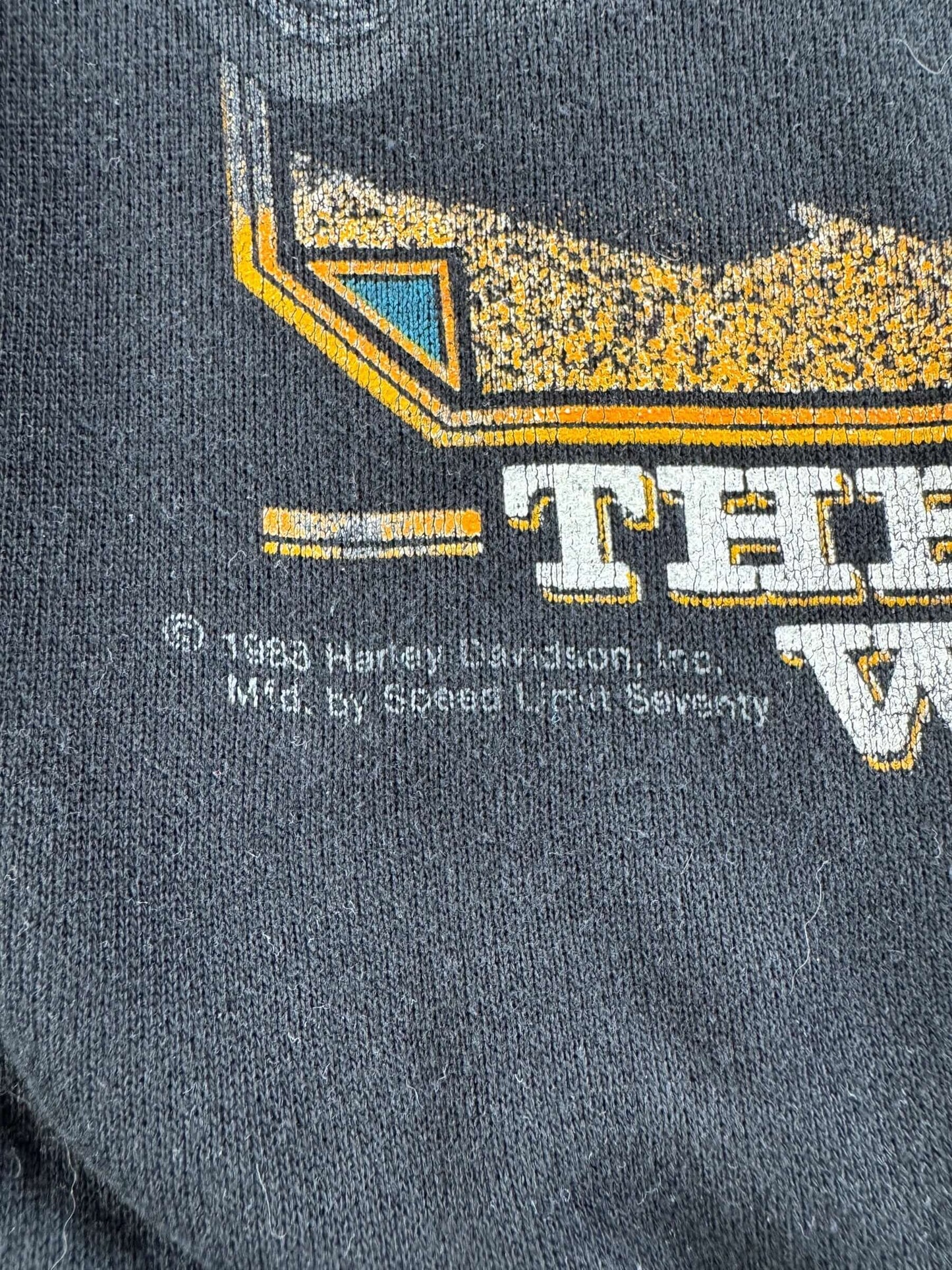Trademark on Vintage Harley Crewneck SZ L