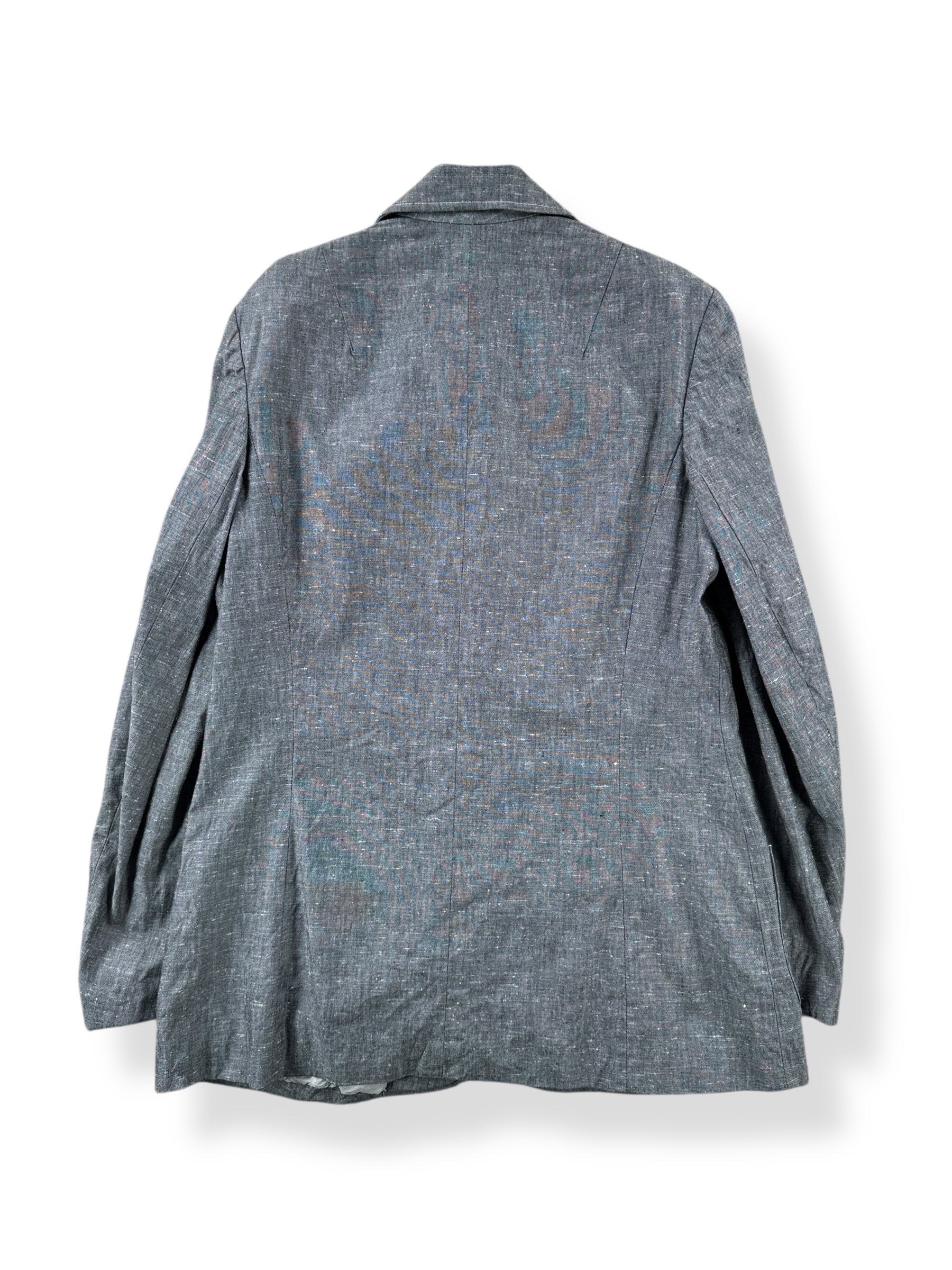 Back of Vintage 60s Silk Blend Blazer SZ S