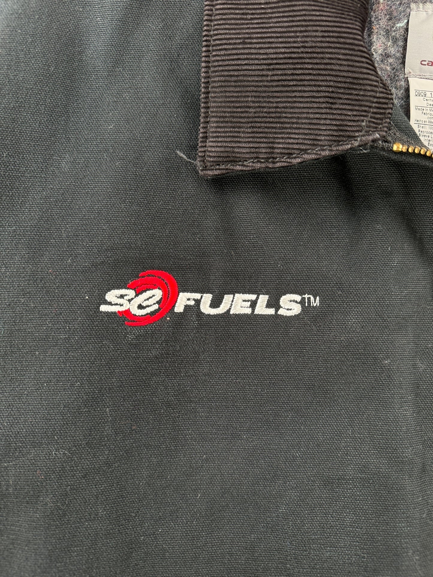 Embroidery on Carhartt 76 Performance Lubricants Detroit Jacket SZ 50