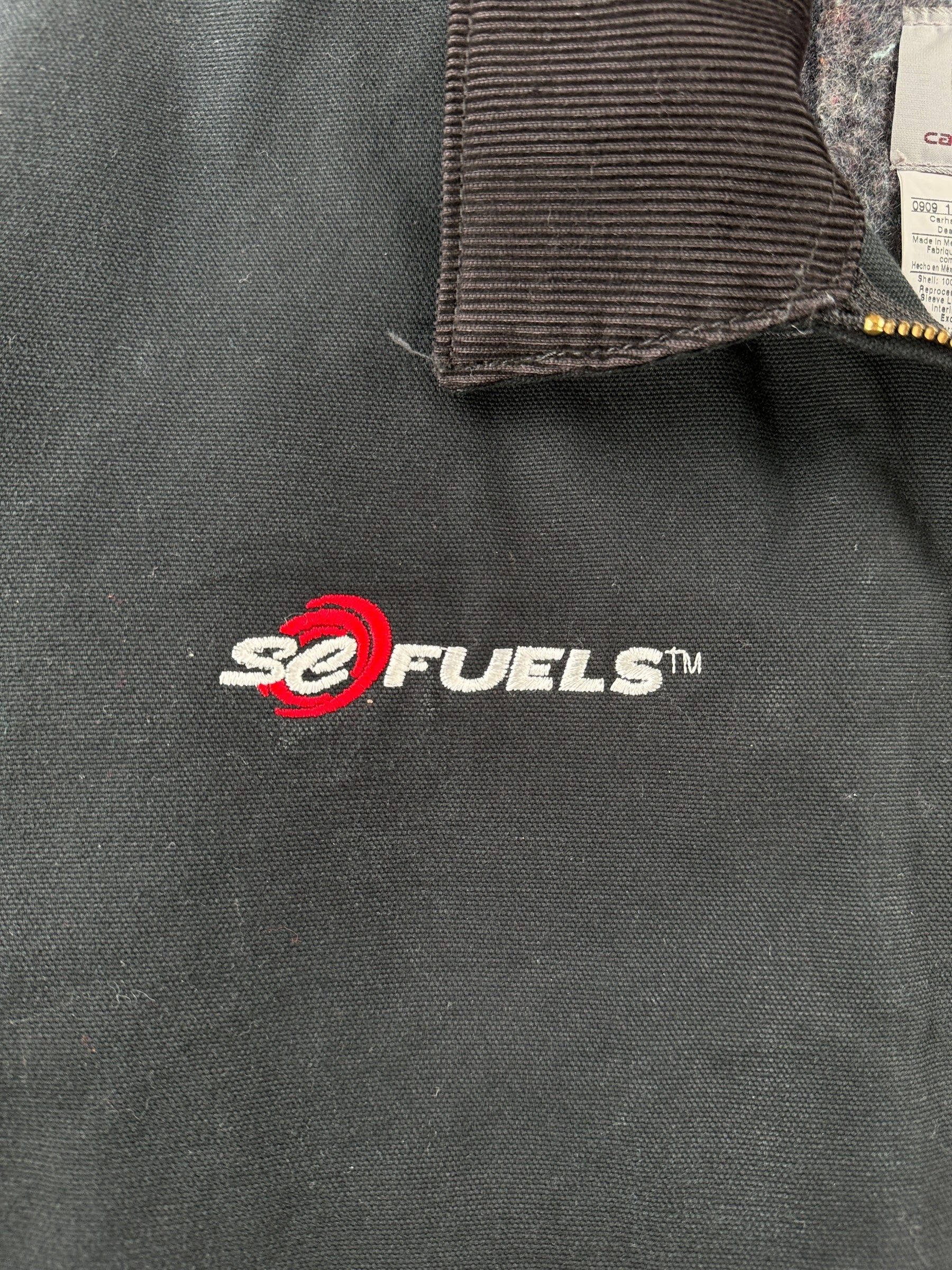 Embroidery on Carhartt 76 Performance Lubricants Detroit Jacket SZ 50