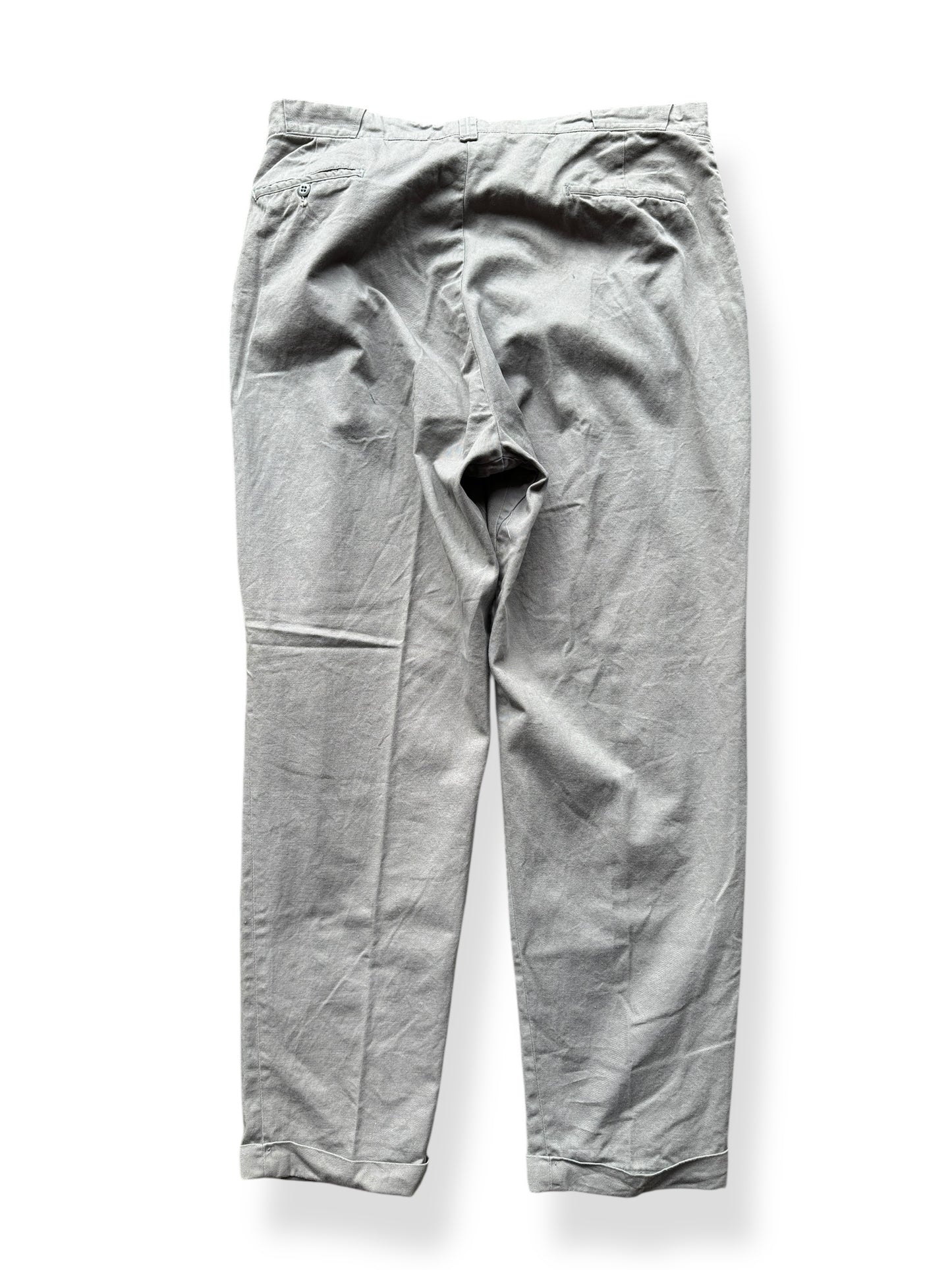Back of Vintage Grey Sailcloth Chinos W39