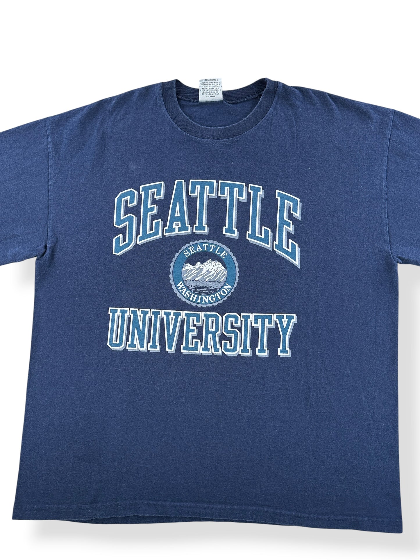 Front Close Up of Vintage Seattle University Tee SZ XL