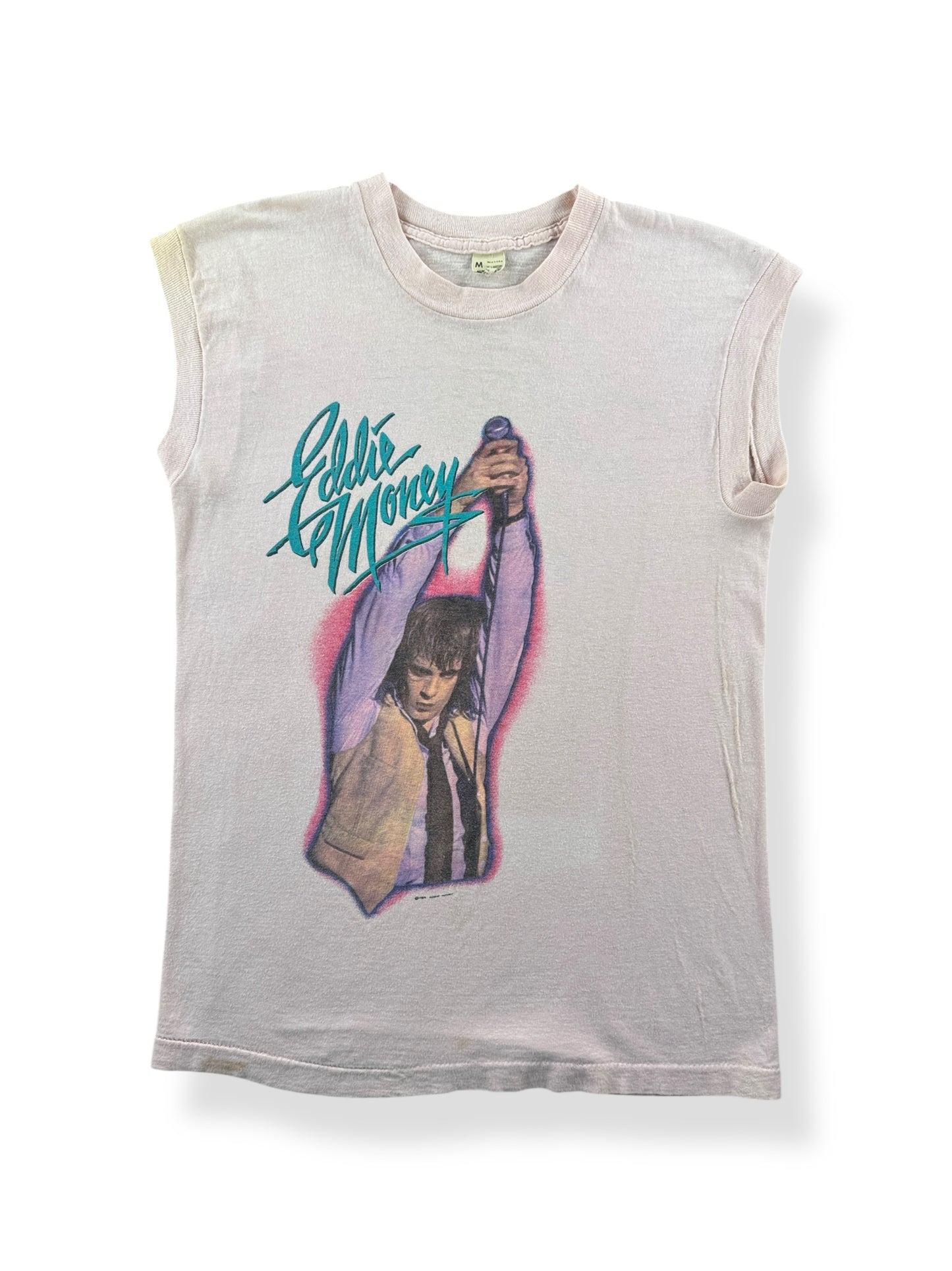 Front of Vintage Eddie Money Sleeveless Shirt SZ M (Fits S)