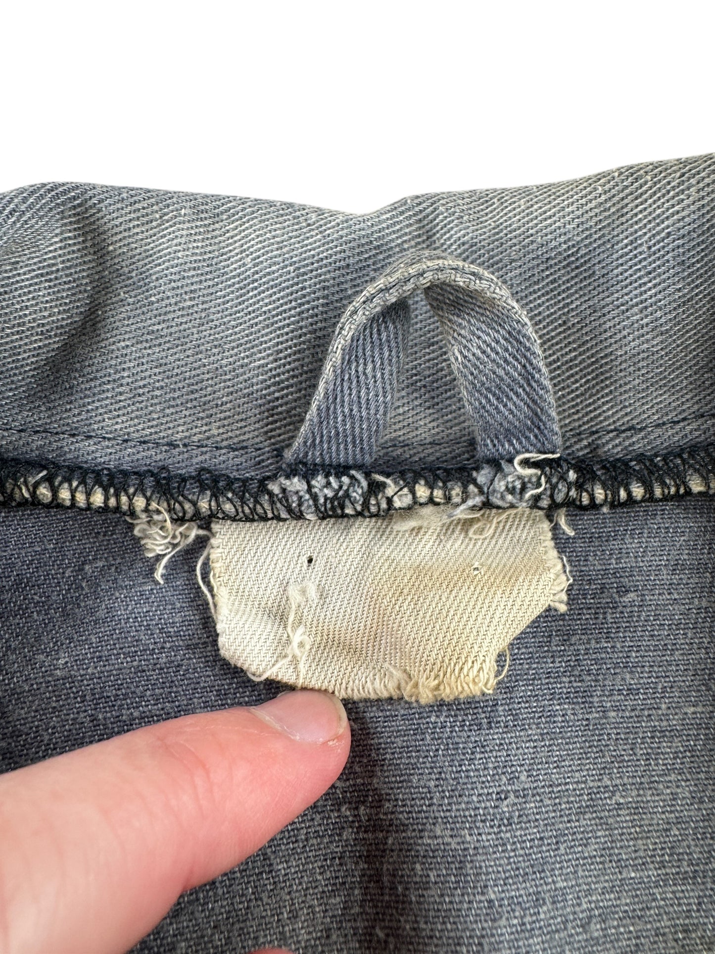 Tag on Vintage Greyish Blue French Chore Coat SZ M