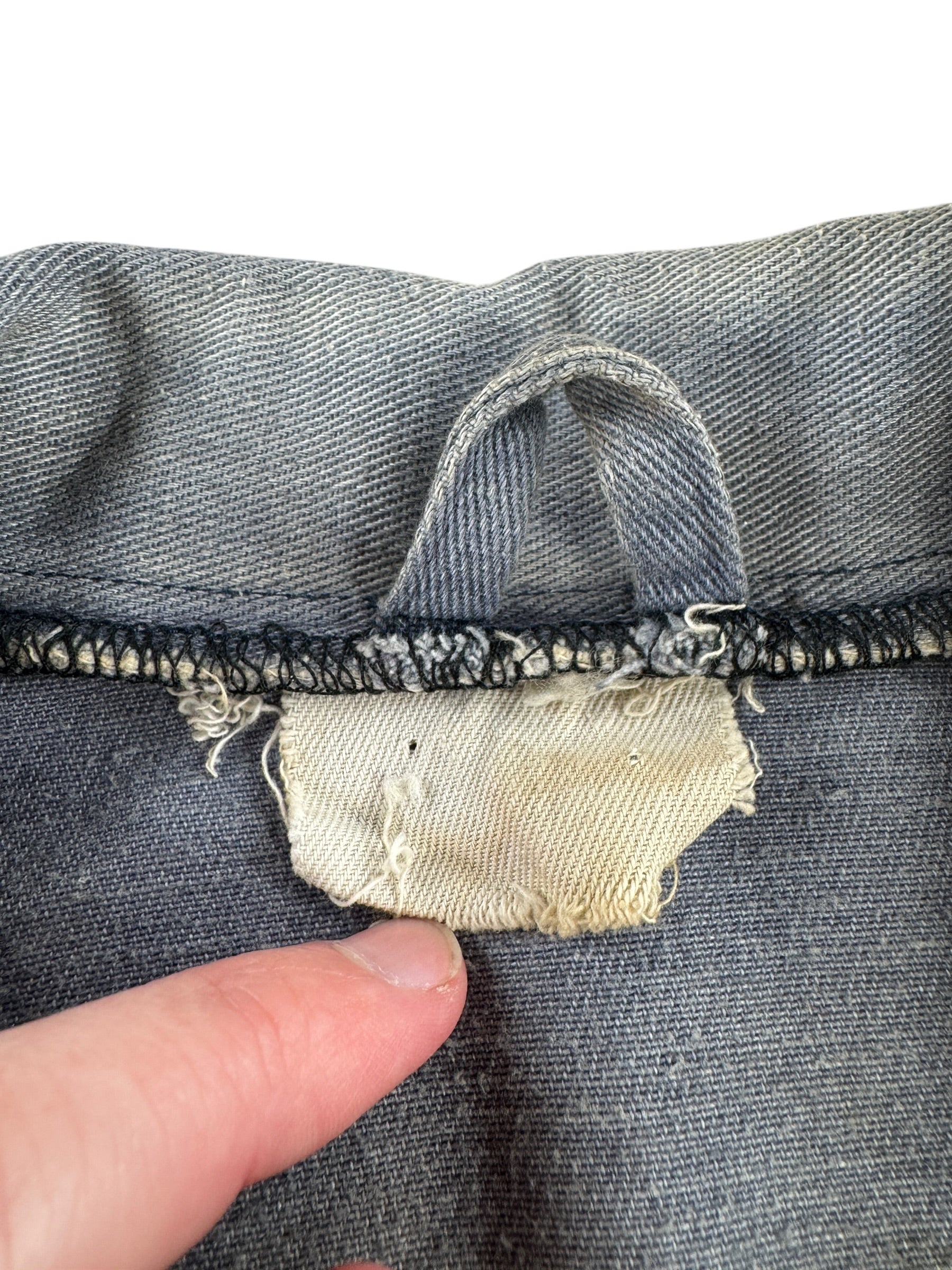 Tag on Vintage Greyish Blue French Chore Coat SZ M
