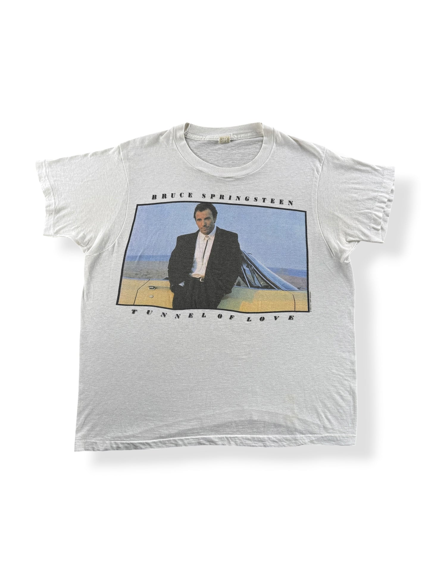 Front of Vintage Bruce Springsteen Tunnel of Love Tee SZ M
