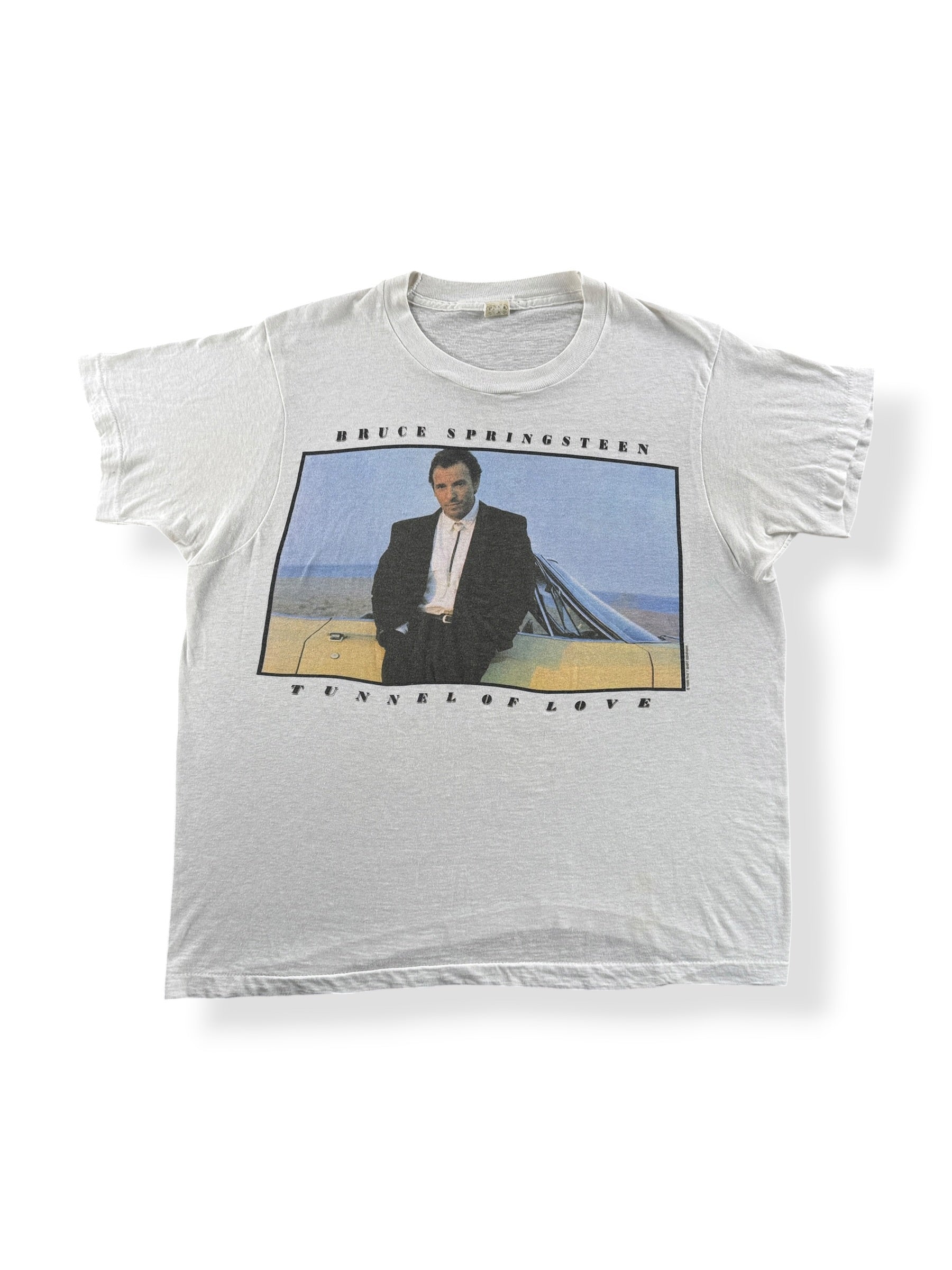 Front of Vintage Bruce Springsteen Tunnel of Love Tee SZ M