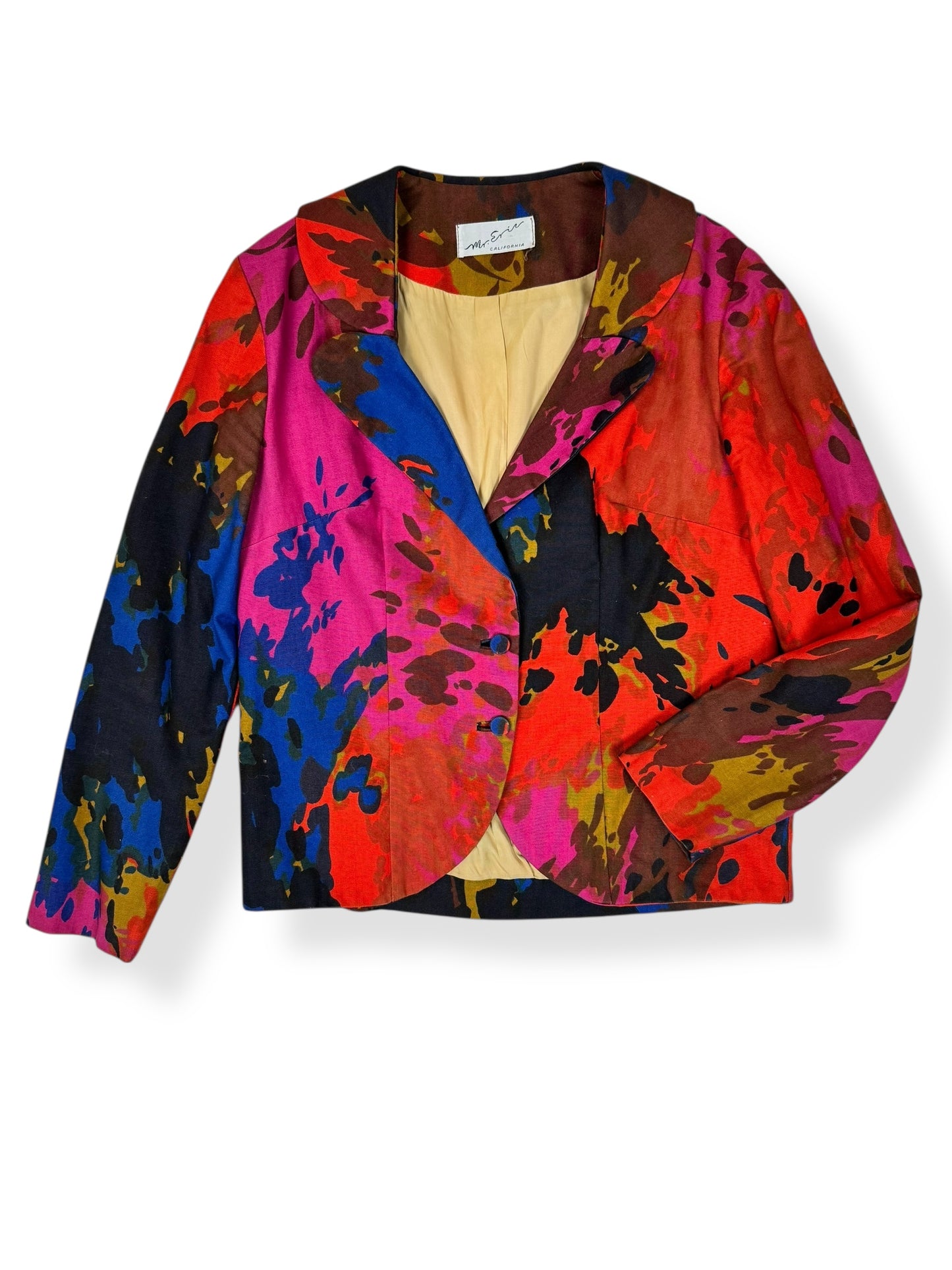 Front of 1960s Mr. Eric Colorful Dress Jacket M