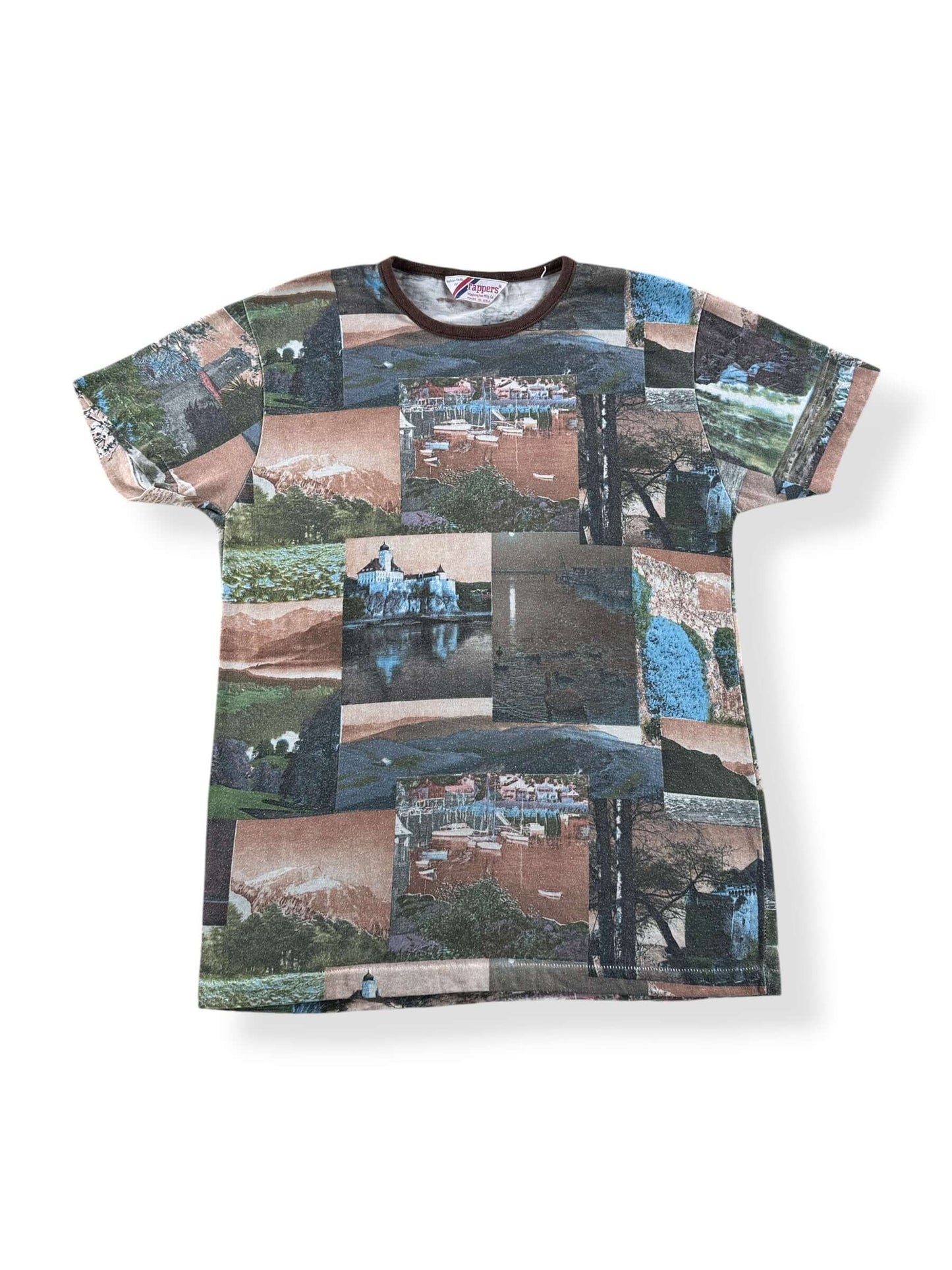 Front of Vintage Coastal AOP Polyester Tee SZ M