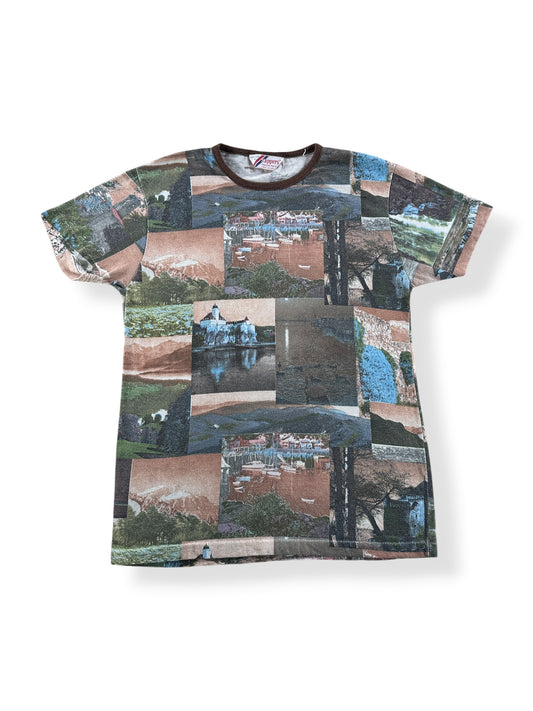 Front of Vintage Coastal AOP Polyester Tee SZ M