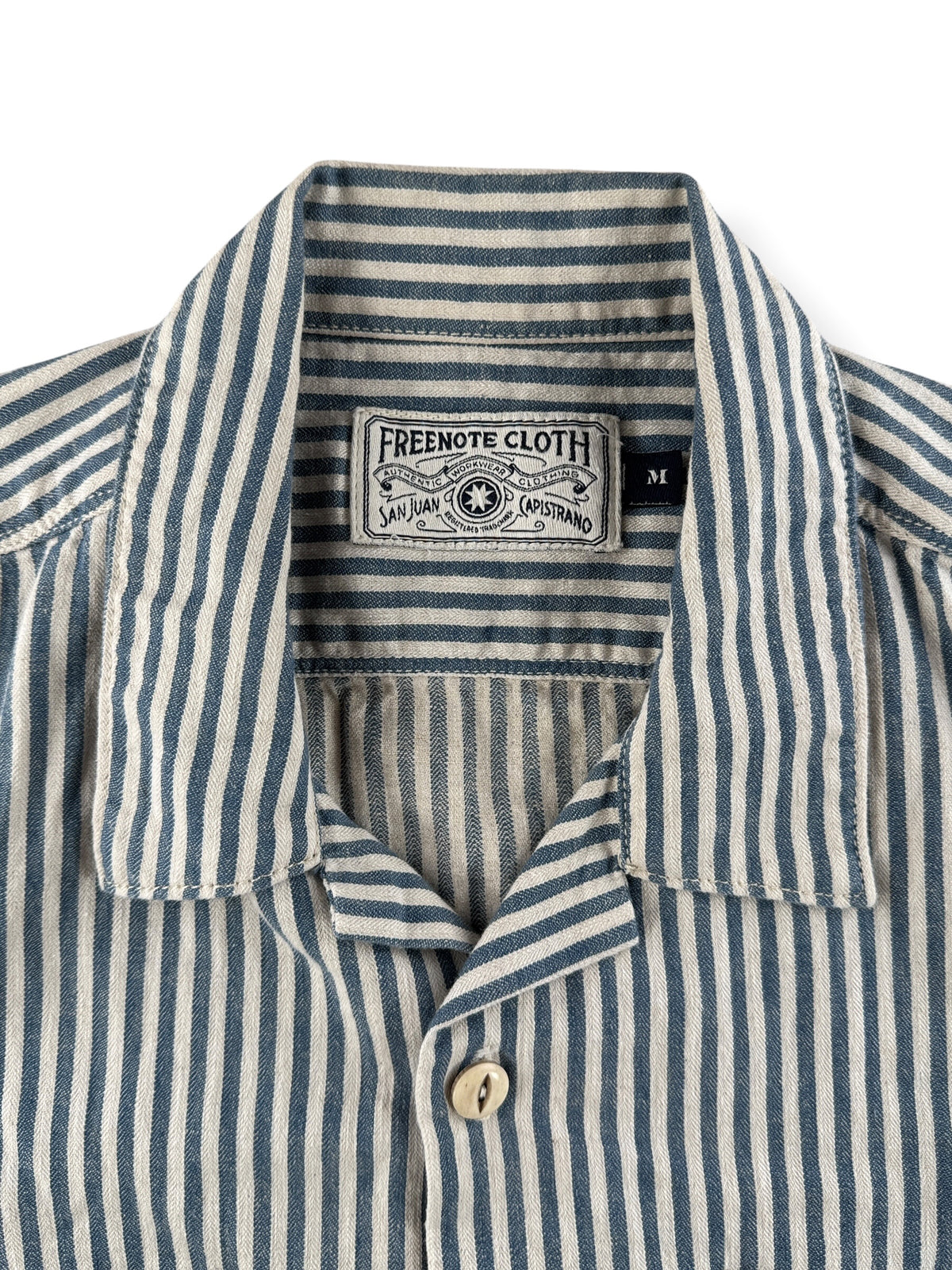 Collar on Freenote Express Stripe Shirt SZ M