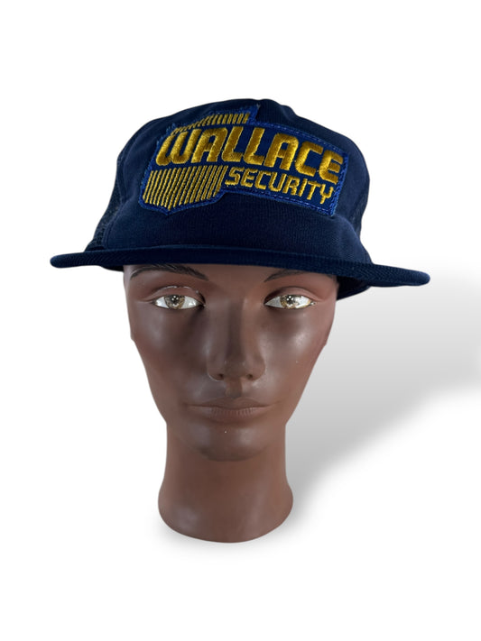 Front of Vintage Wallace Security Trucker Hat SZ OSFA