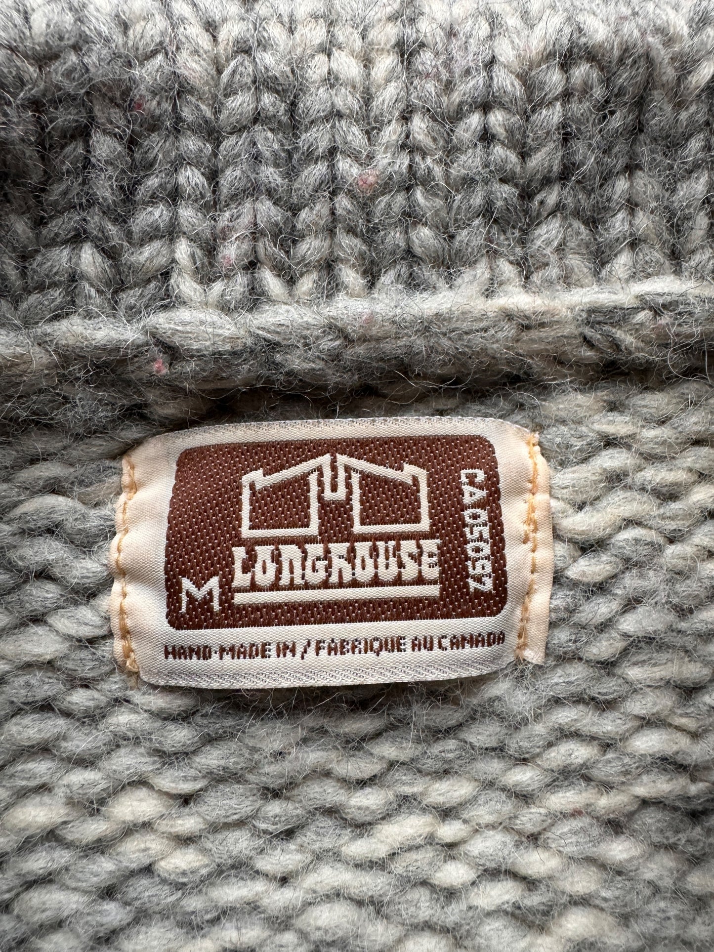 tag on Vintage Longhouse Sailing Themed Cowichan Style Sweater SZ M