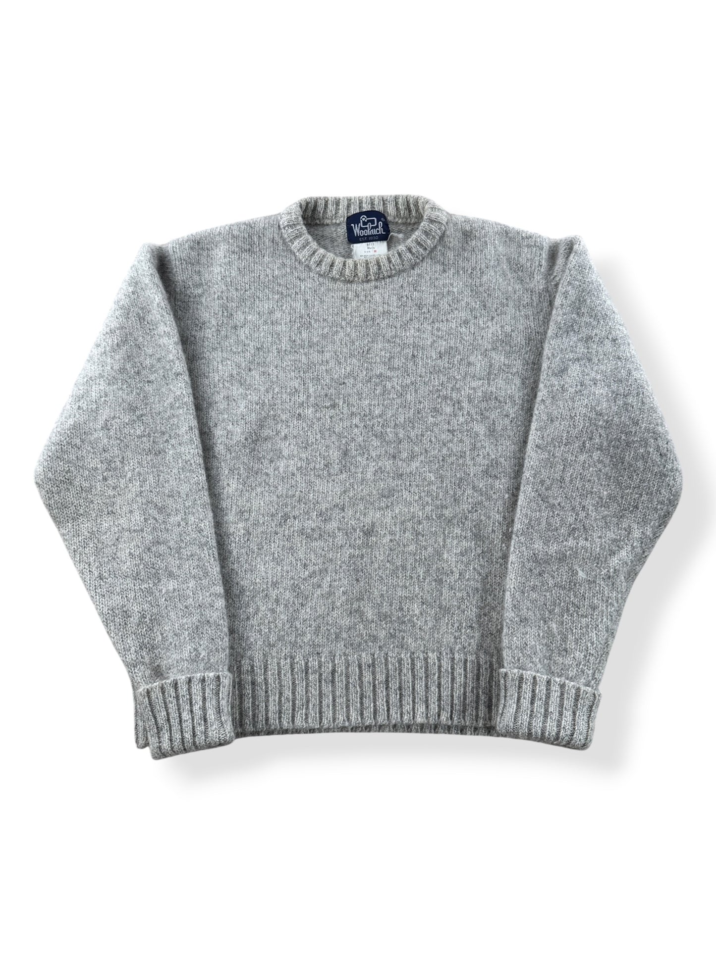 Front of Vintage Woolrich Grey Wool Blend Sweater SZ M