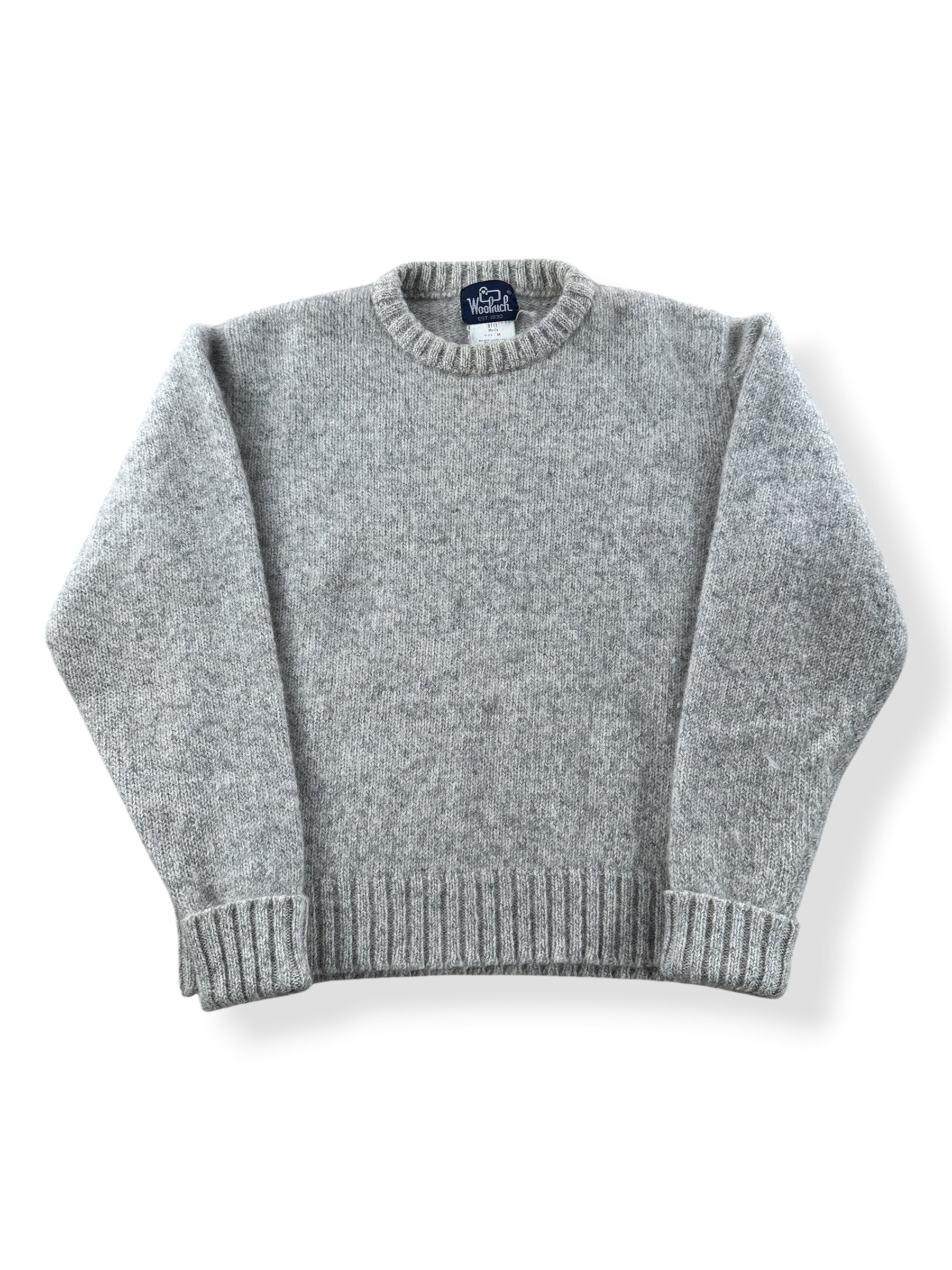 Front of Vintage Woolrich Grey Wool Blend Sweater SZ M