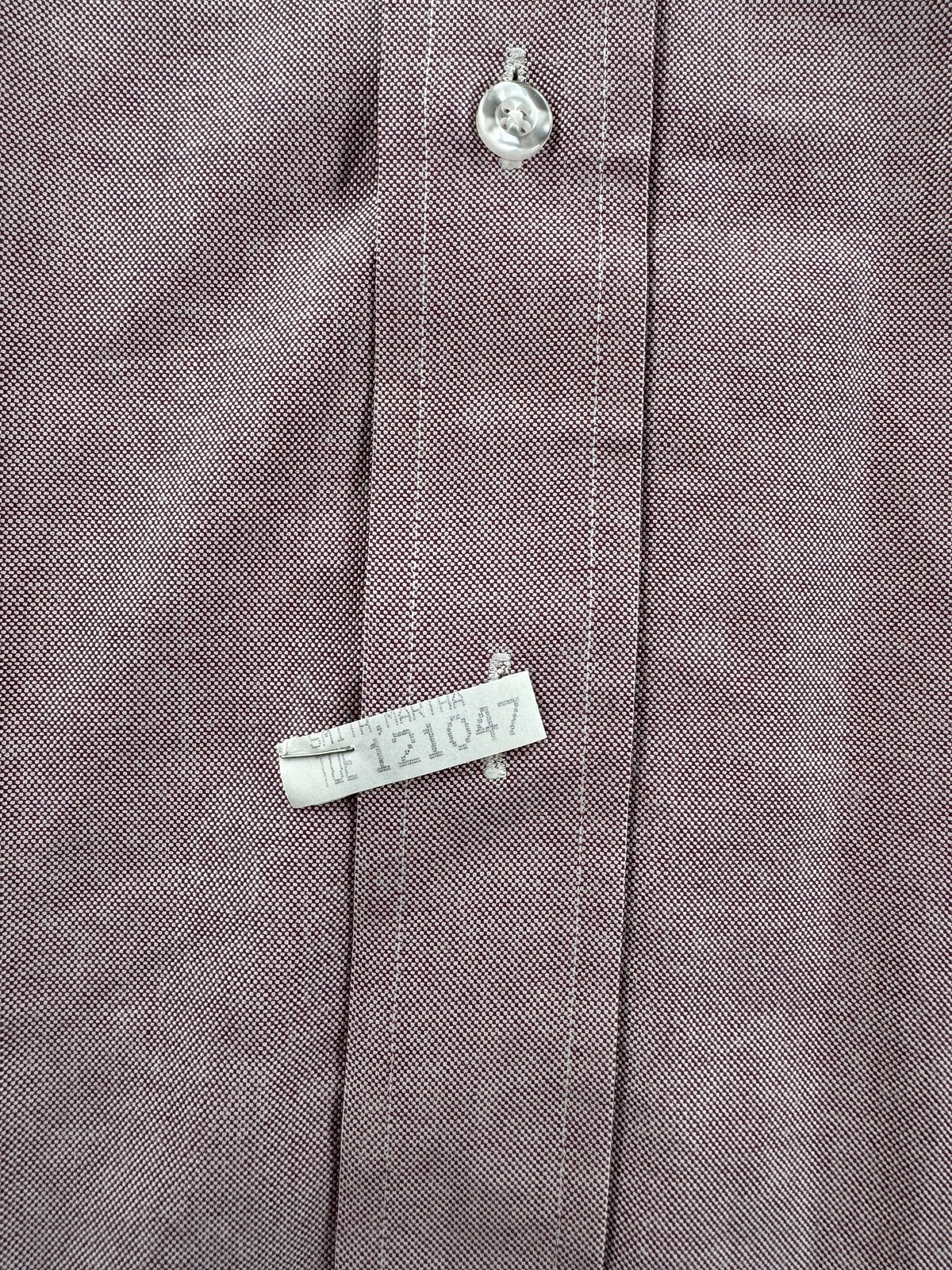 Tag on front of Vintage NOS LL Bean Oxford Shirt SZ XL