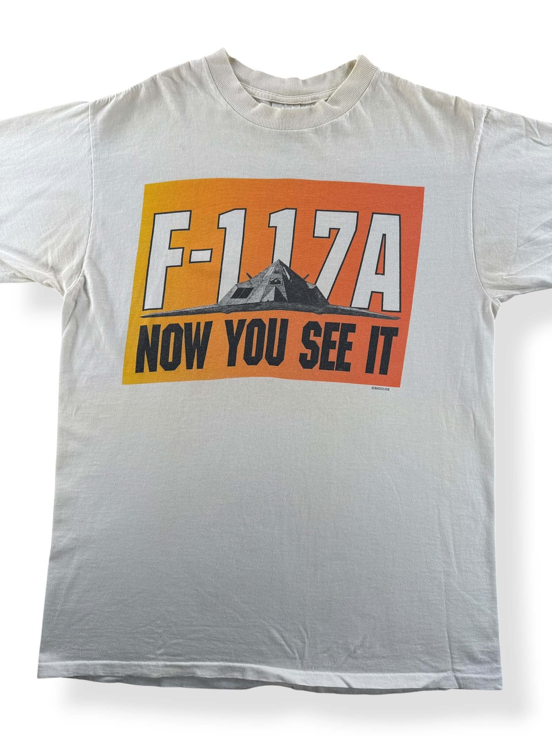 Front Close Up of Vintage F-117A Now You See It Now You Don't Tee SZ L