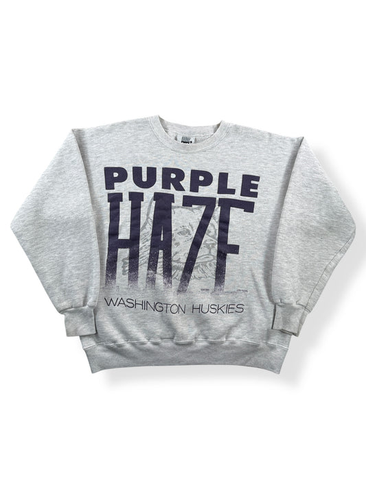 Front of Vintage Huskies Purple Haze Crewneck SZ L