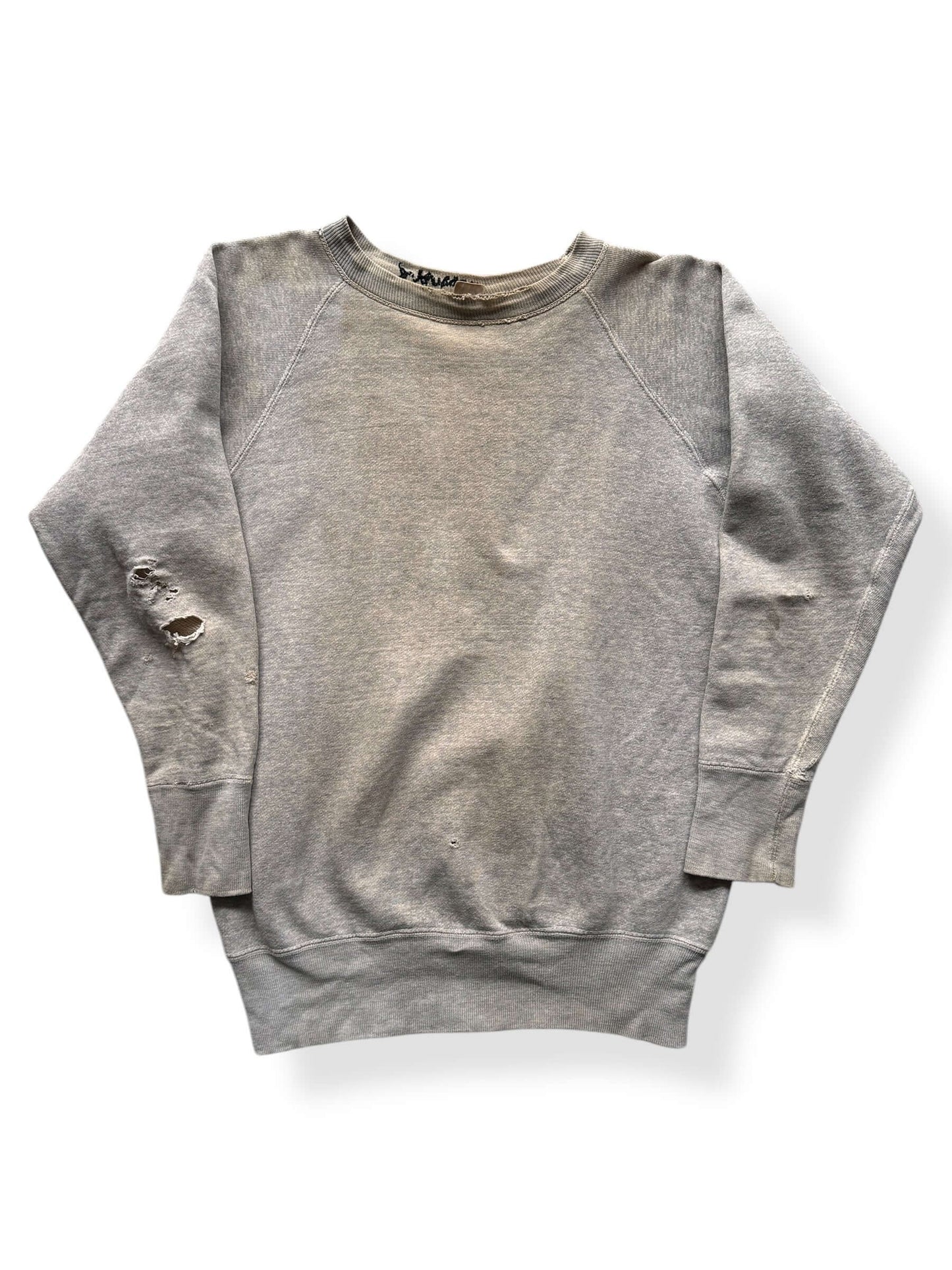 Front of Vintage Distressed Penneys Heather Grey Crewneck SZ S