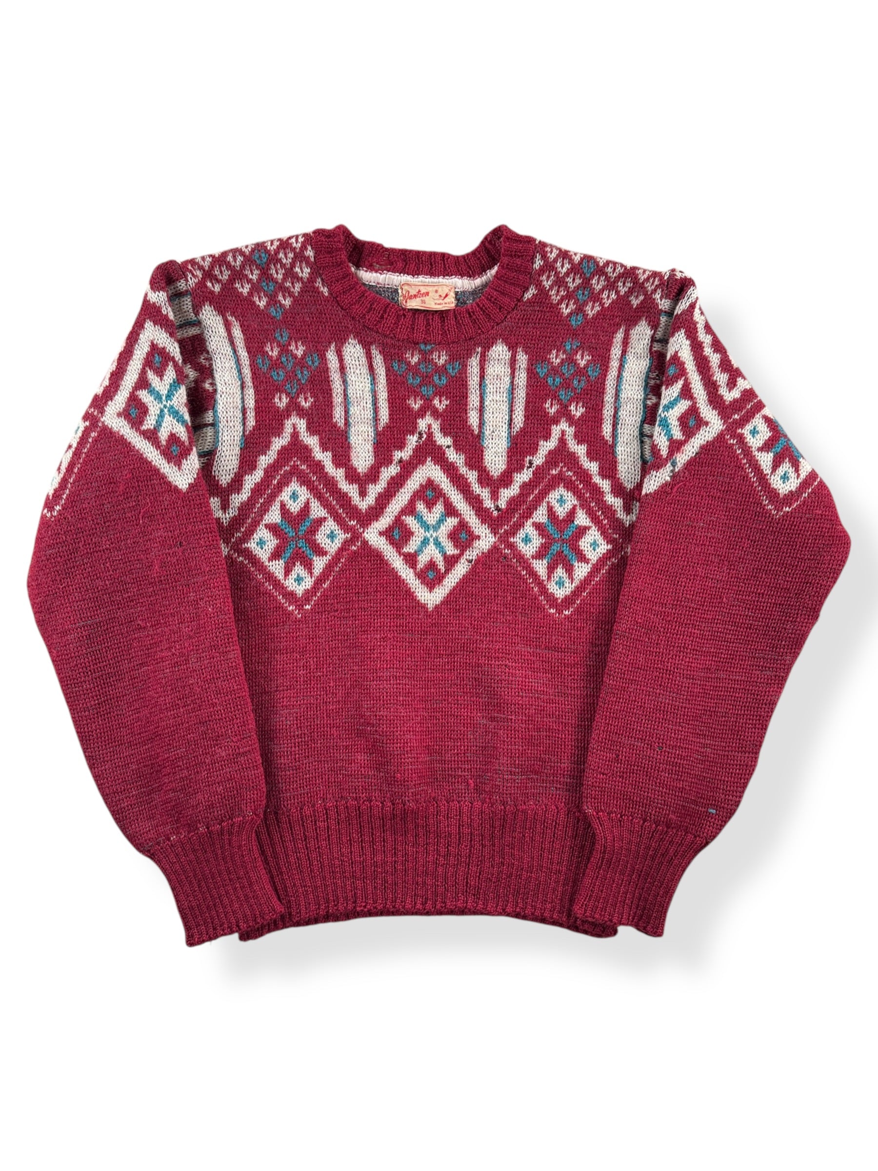 Front of Vintage 40s Jantzen Sweater SZ 36 (Fits XS) AS IS