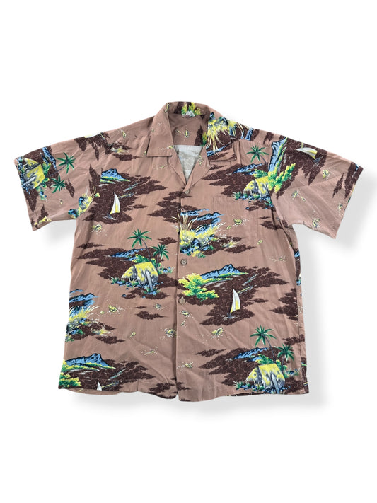 Front of Vintage Repro Aloha Shirt SZ L