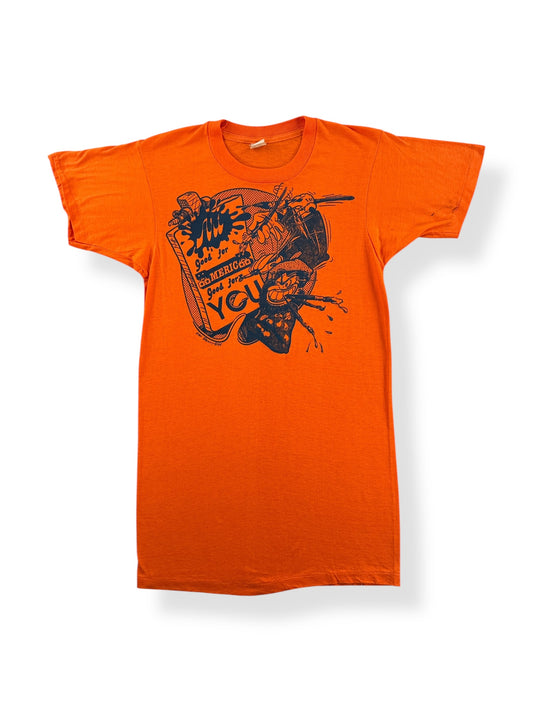 Front of Vintage 1975 Orange Art Tee SZ XS