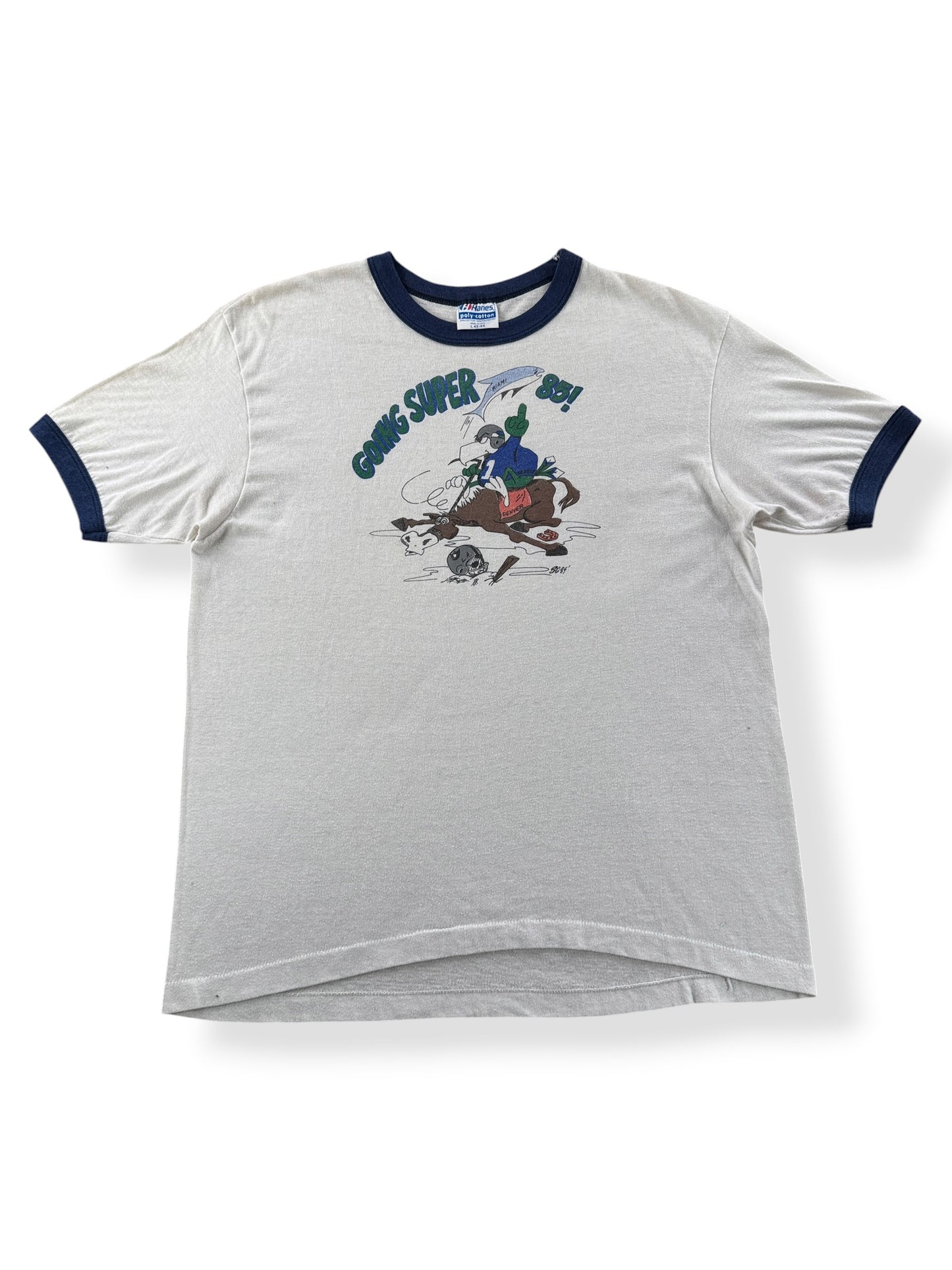 Front of Vintage 1985 Seahawks Playoff Ringer Tee SZ L (Fits M)