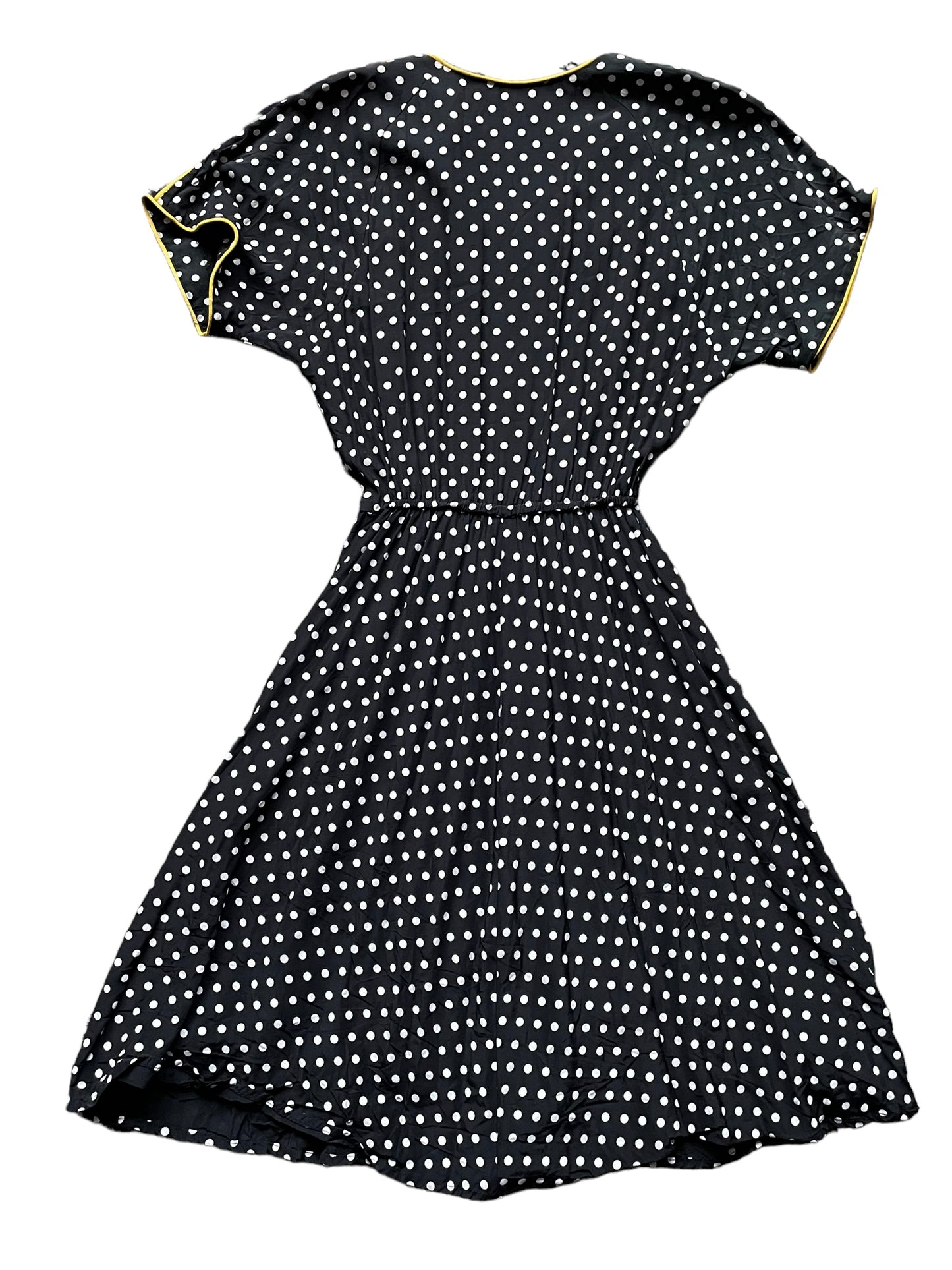 Vintage 80s Does 40s Polka Dot Dress SZ M-L