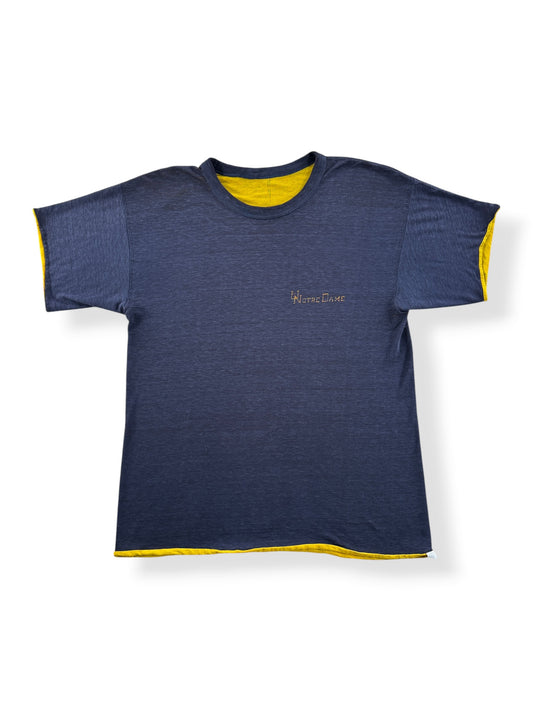 Front of Vintage Double Front Notre Dame Tee SZ M