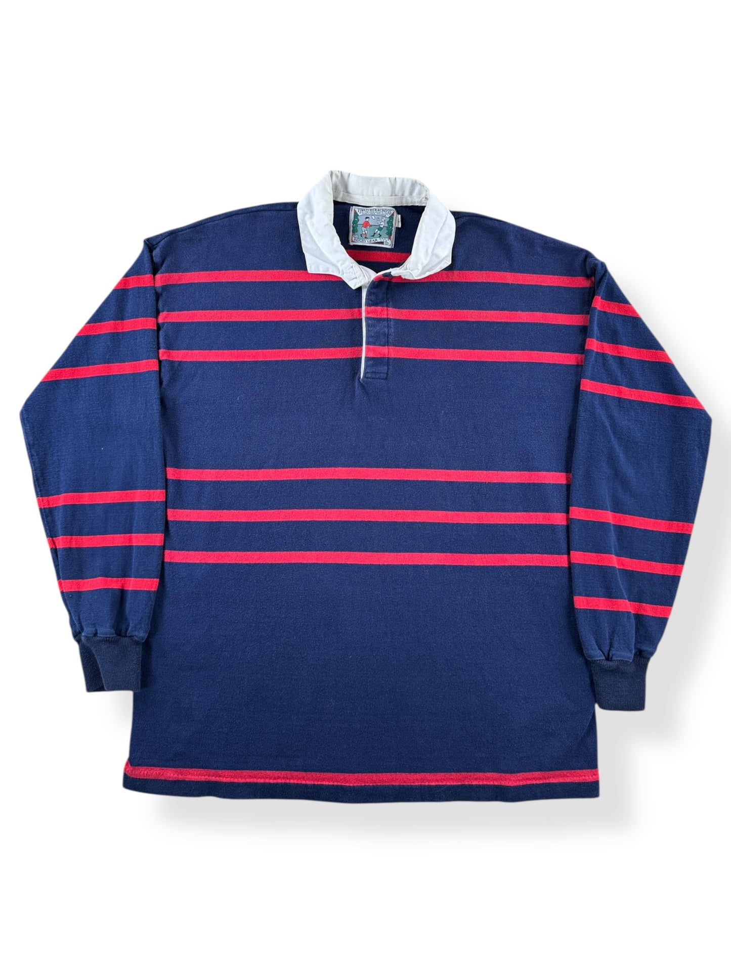 Front of Vintage Thatcher & Cross Rugby Shirt SZ L