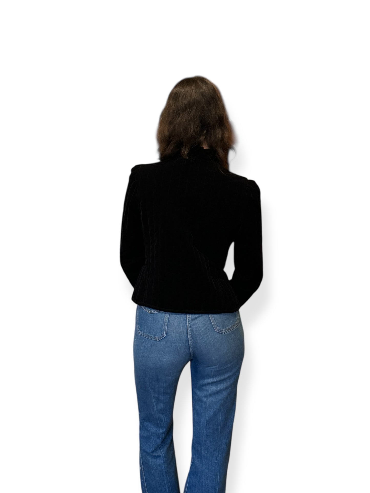 Back of Vintage Cleveland Street Velvet Jacket SZ XS