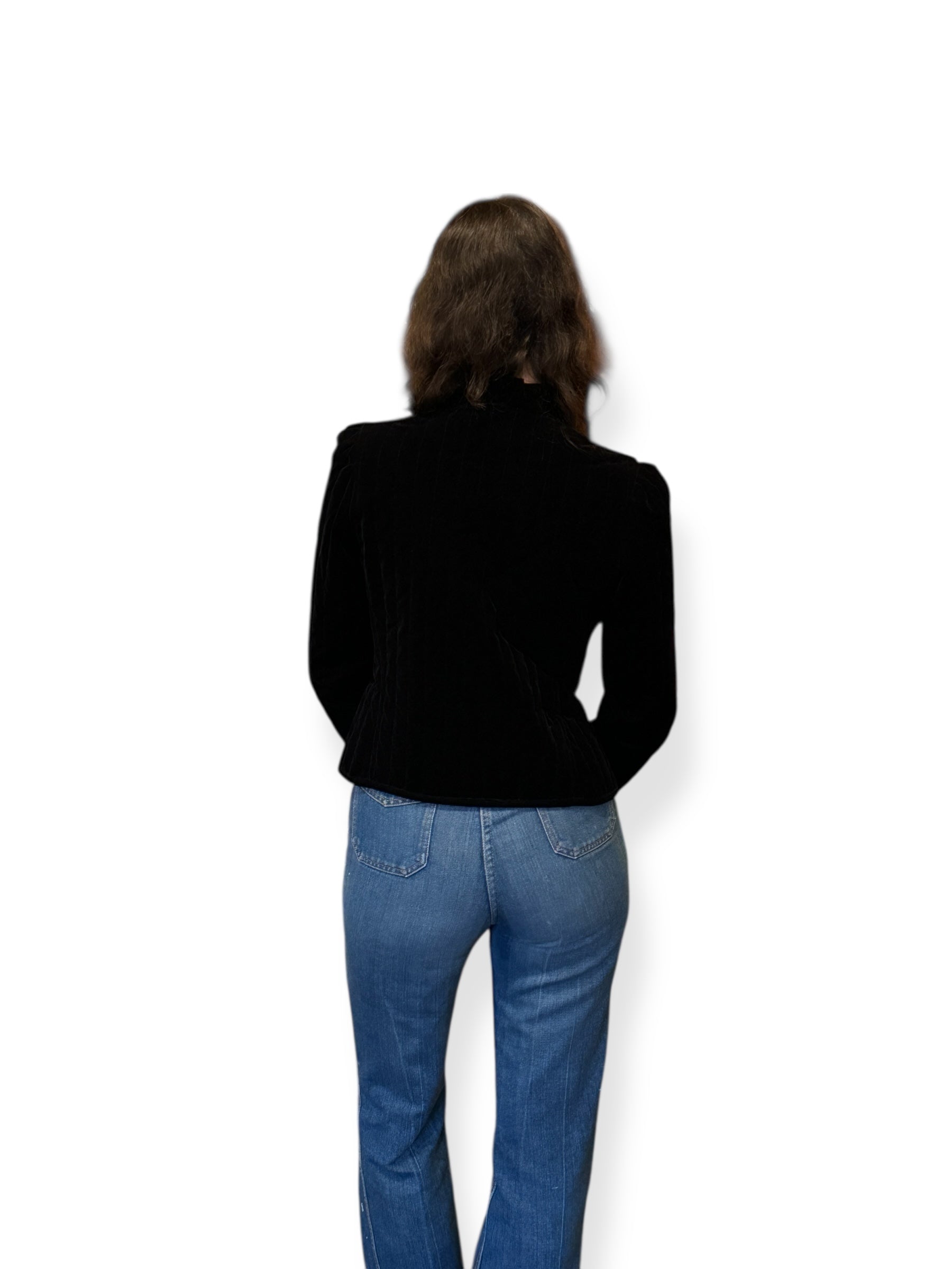 Back of Vintage Cleveland Street Velvet Jacket SZ XS