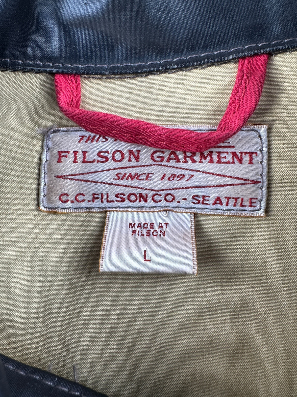 Tags on Filson Short Lined Cruiser SZ L