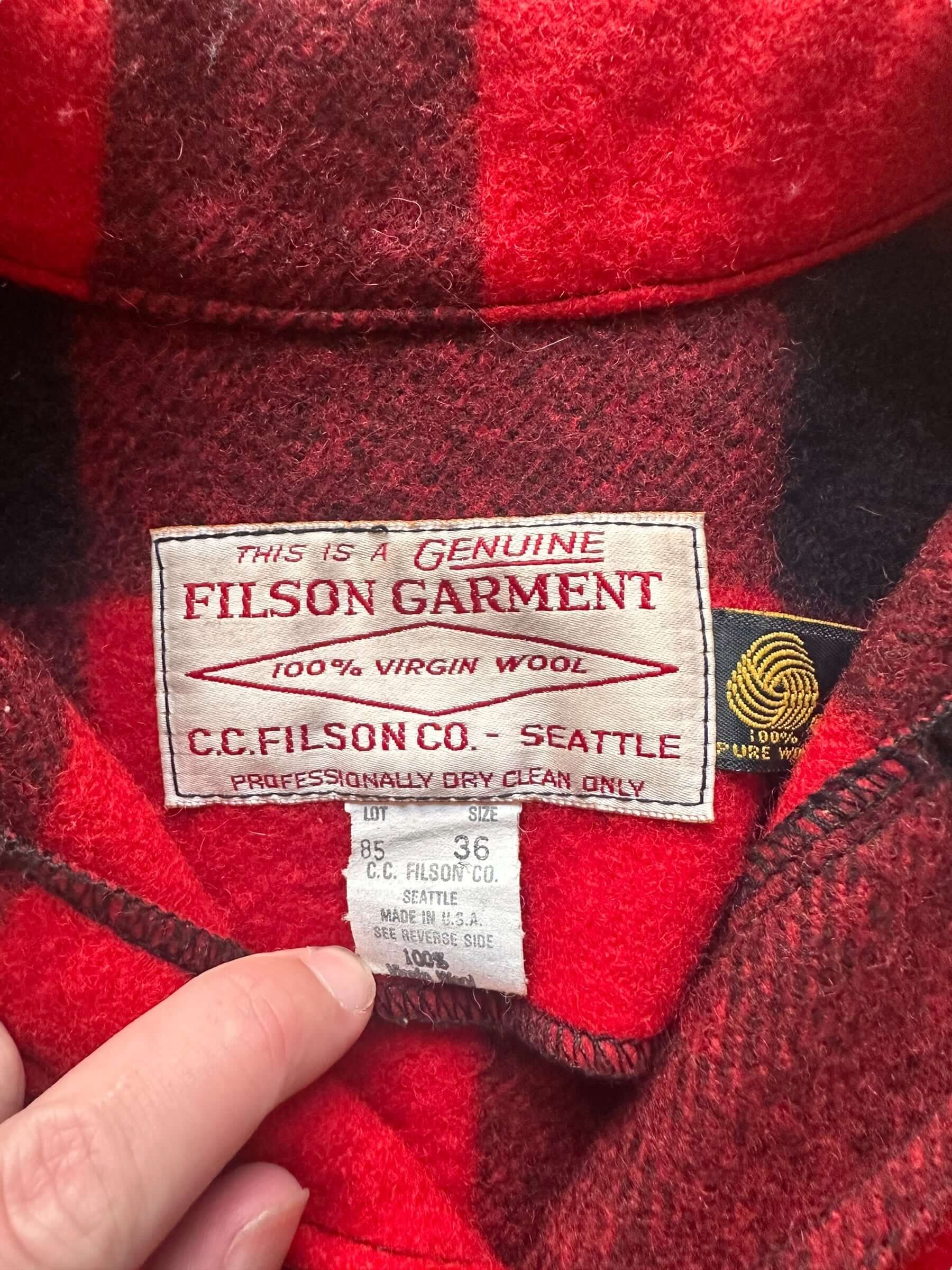 Vintage 80s Filson Hunter Jacket SZ 36