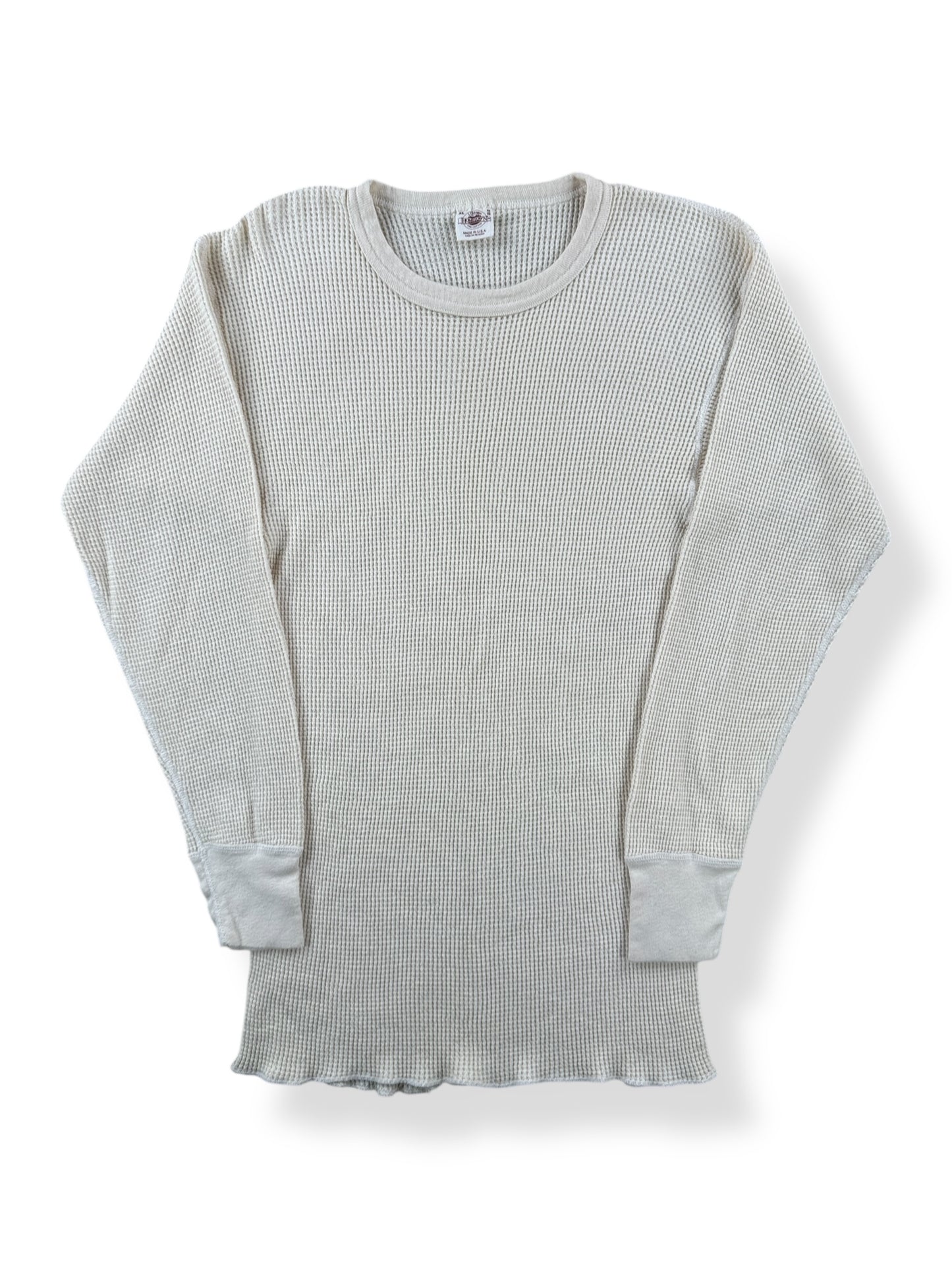 Front of Vintage J.E. Morgan 100% Cotton Waffle Undershirt SZ XL (Fits XS)