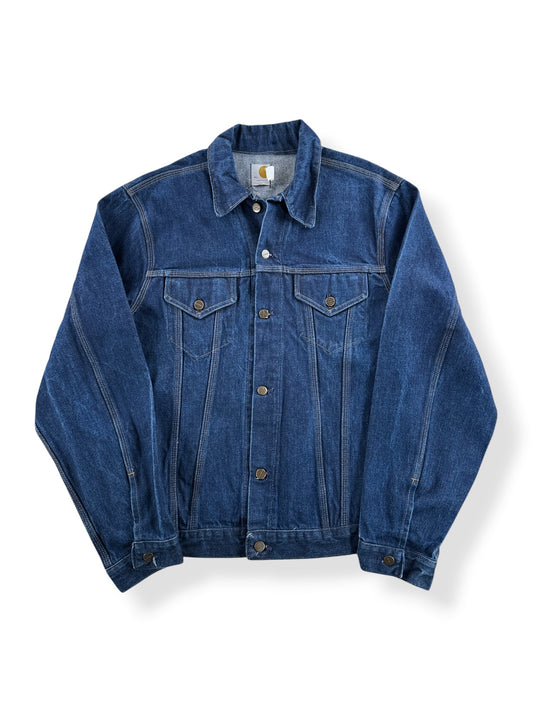 Front of Vintage 70's Carhartt No Wash 2 Pocket Trucker Jacket SZ 46L