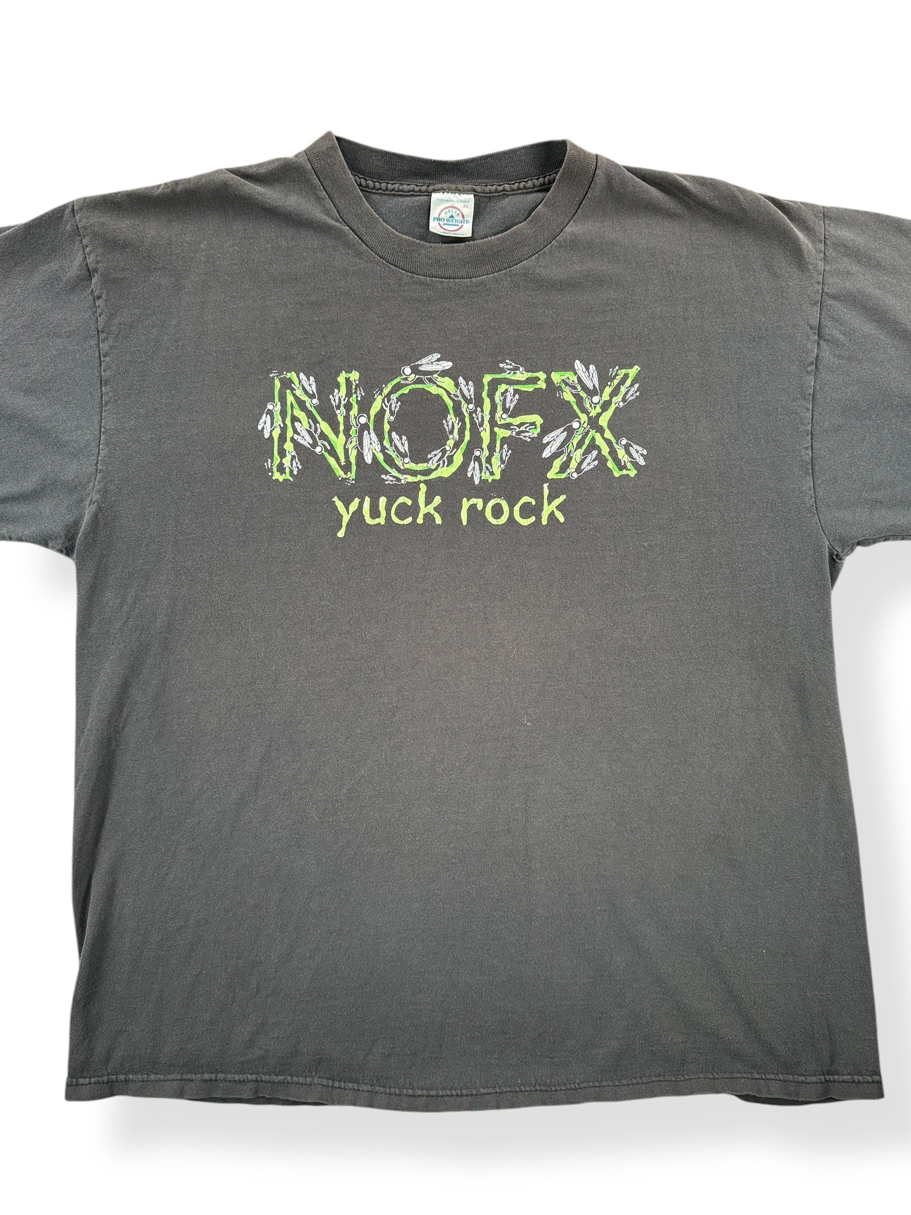 Front Close Up of Vintage 2002 NOFX Tour Tee SZ XL