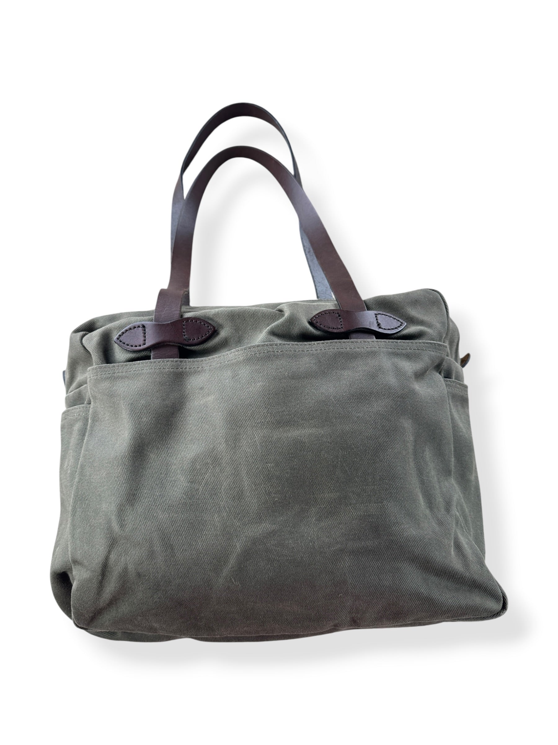 Rear View of Filson Zipper Tote Bag