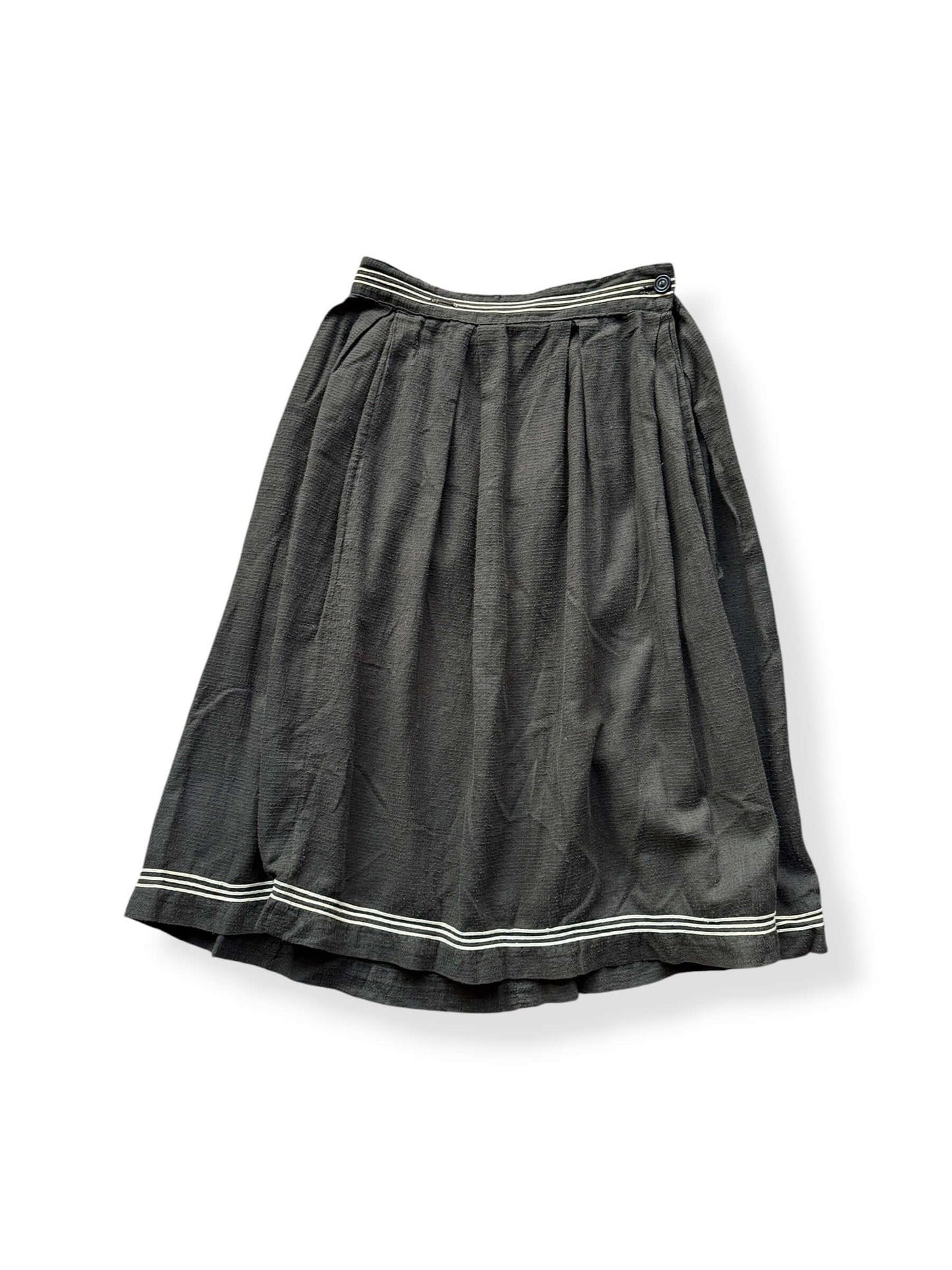 Front of Skirt on Antique Cotton Swimsuit Romper + Skirt Set SZ S