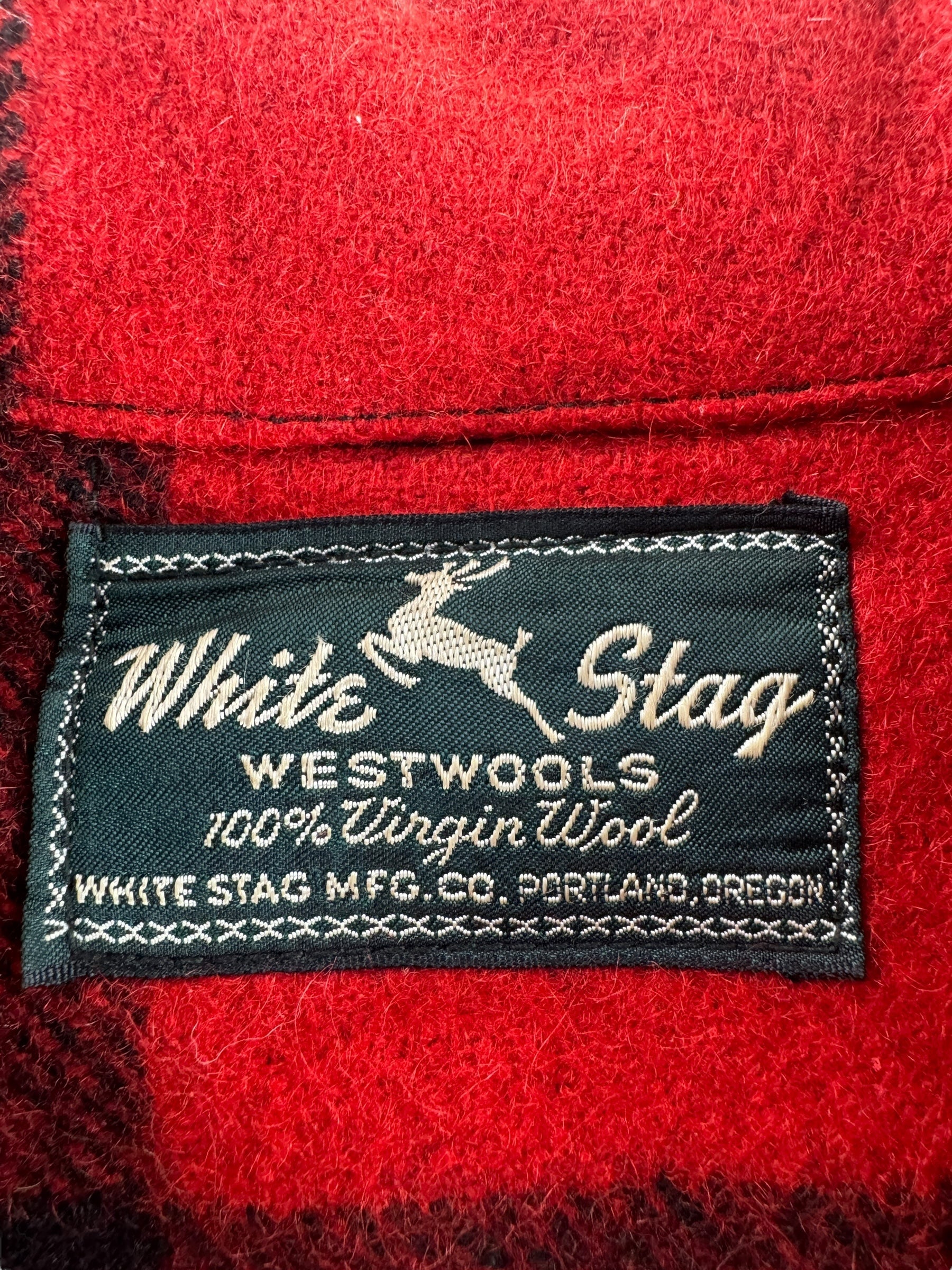 Label on Vintage White Stag Mackinaw Cruiser Jacket SZ L