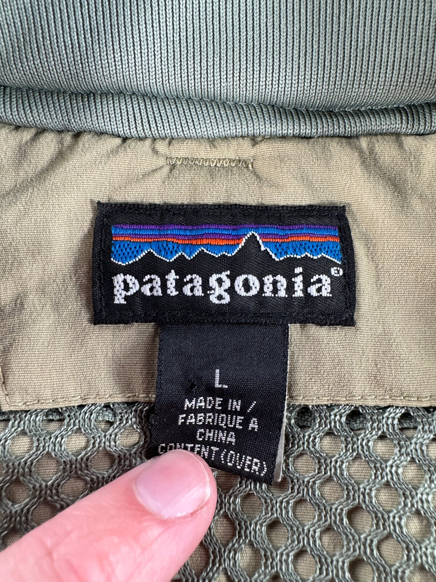 Label on Vintage Patagonia Fishing Vest SZ L