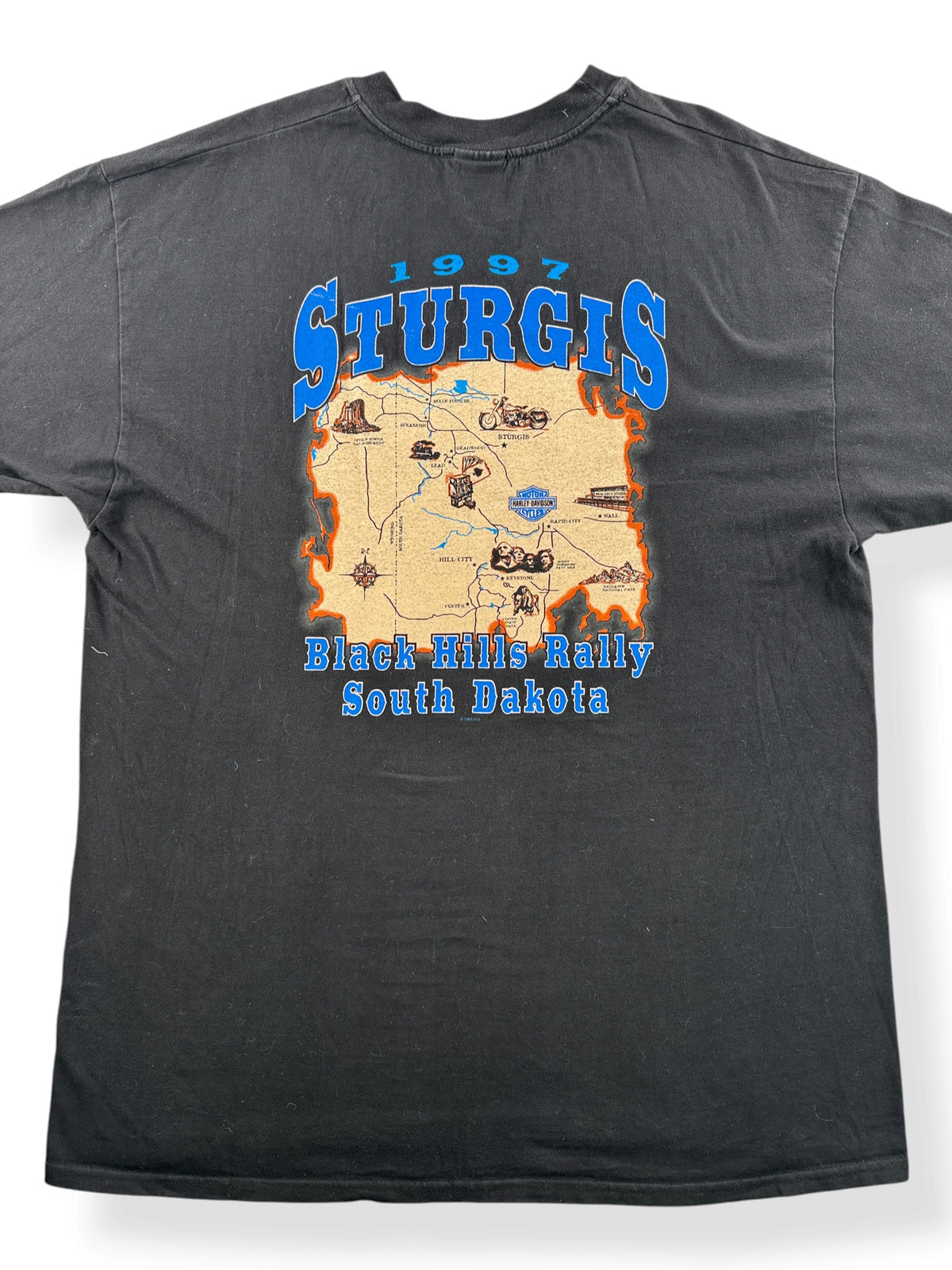 Close-up of back of Vintage '97 Sturgis Tee SZ XL