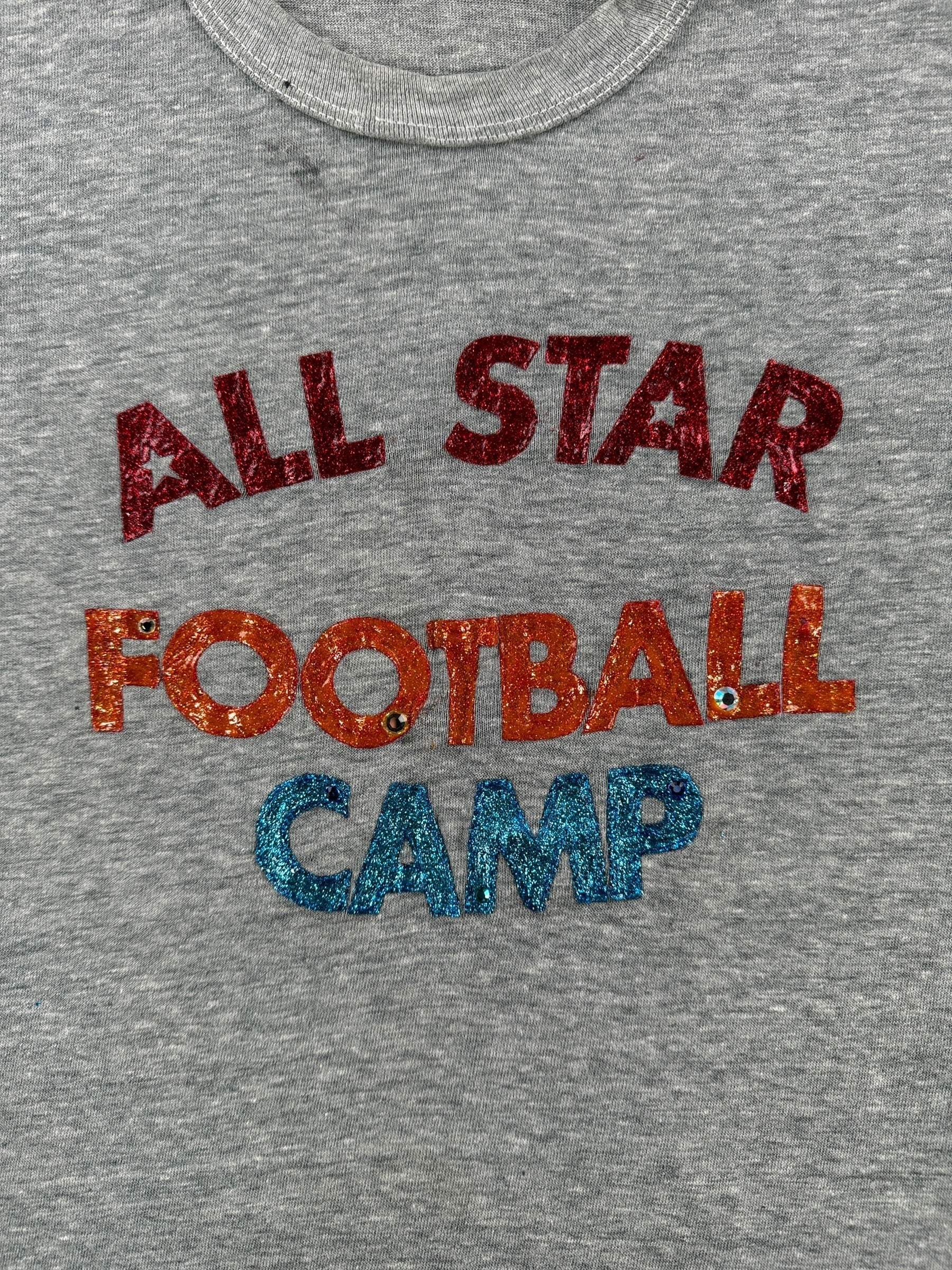 Front Graphic of Vintage Glitter Print All Star Tee SZ M