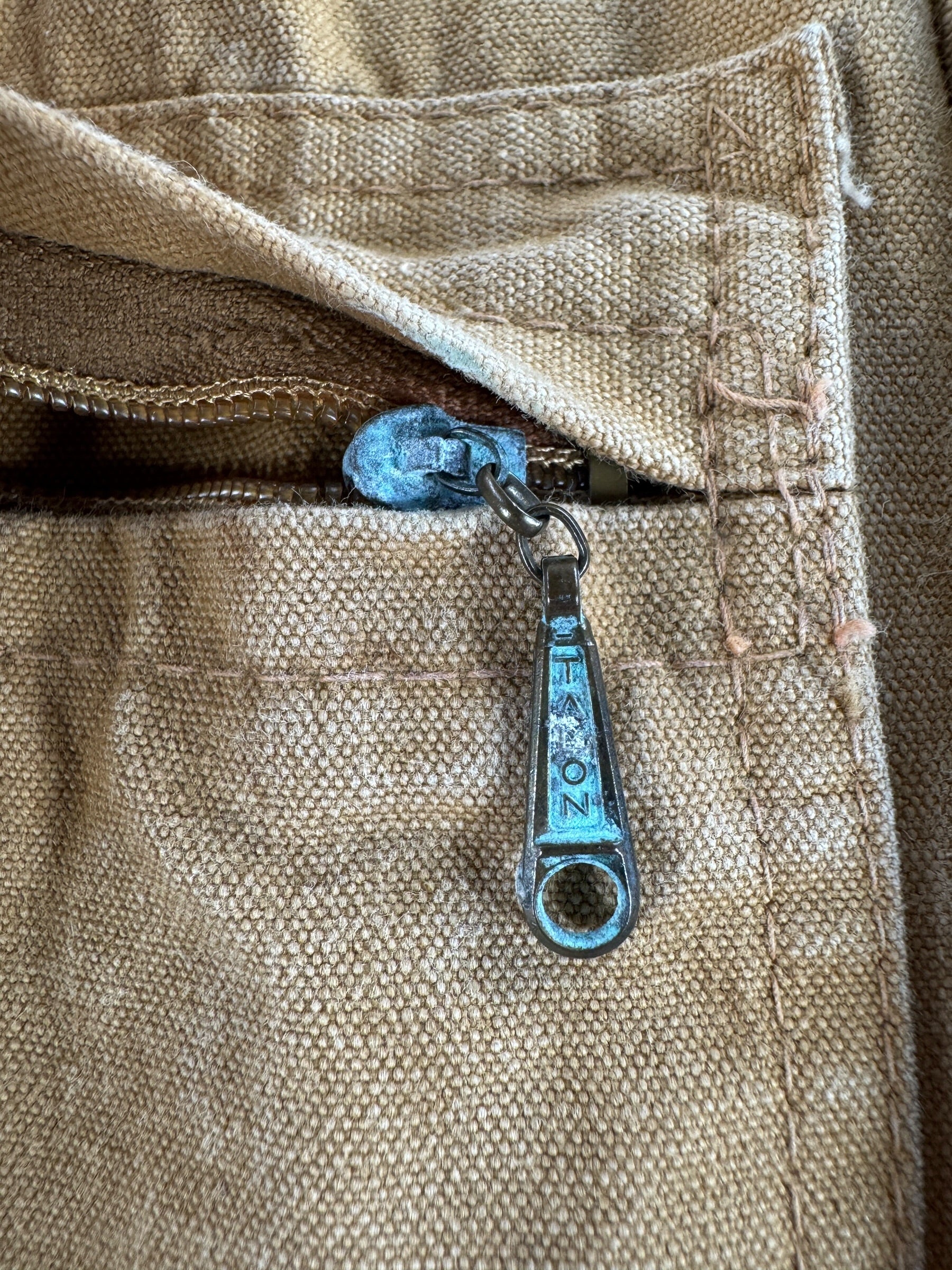 Zipper on Vintage L.L. Bean Script Era Field Jacket SZ L