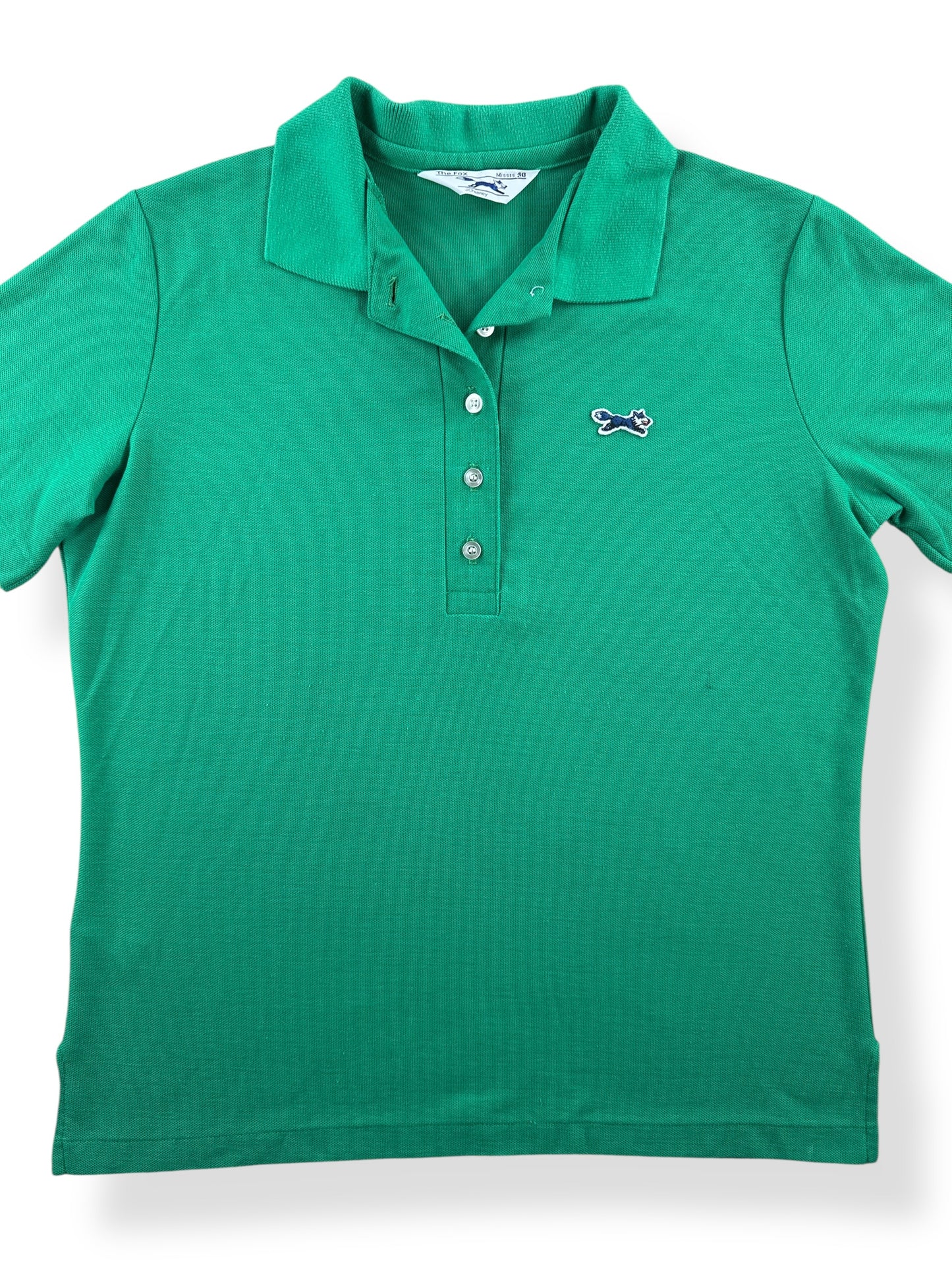 Front Close Up of Vintage JCPenney Fox Polo SZ SZ 40