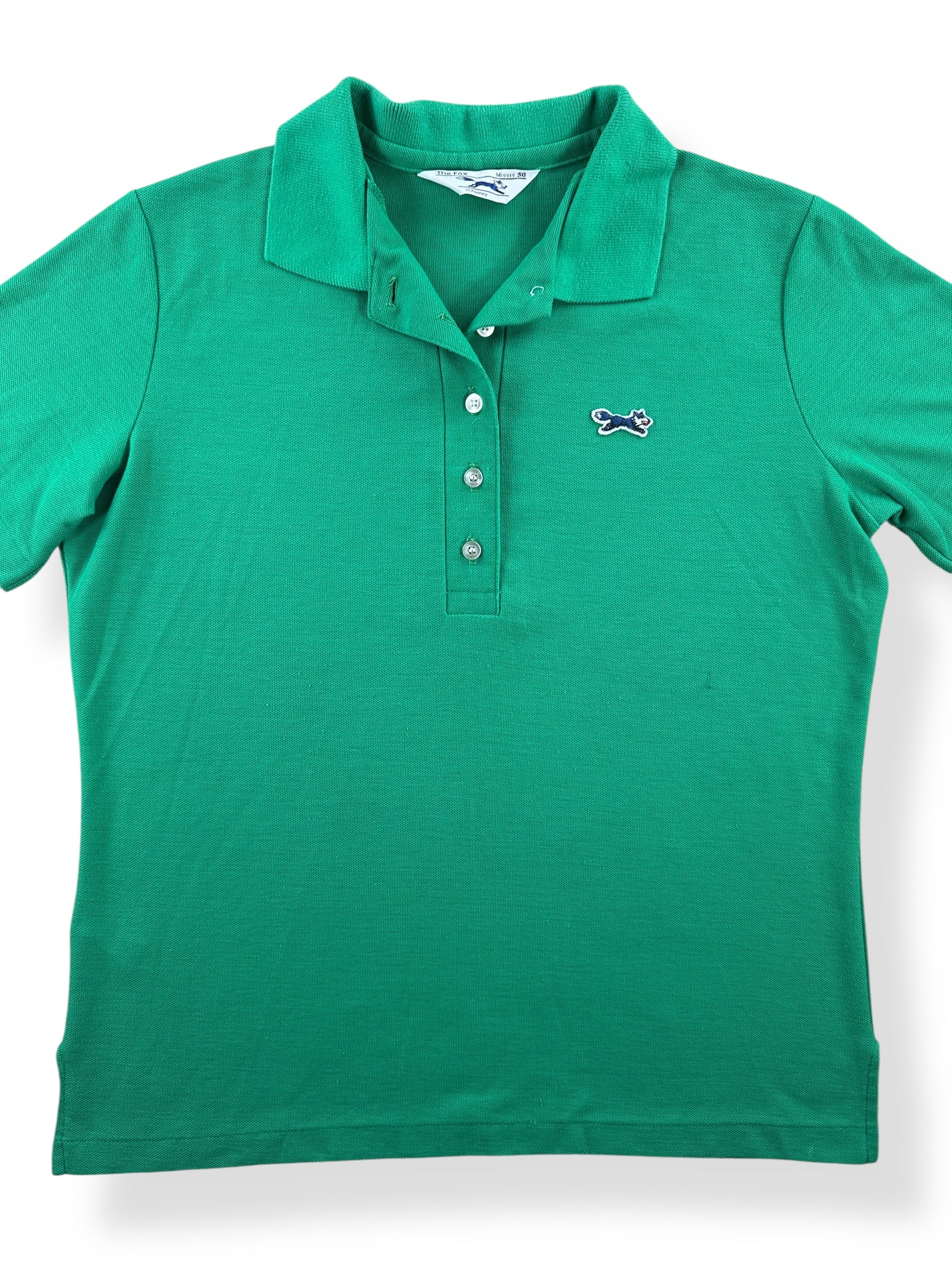 Front Close Up of Vintage JCPenney Fox Polo SZ SZ 40