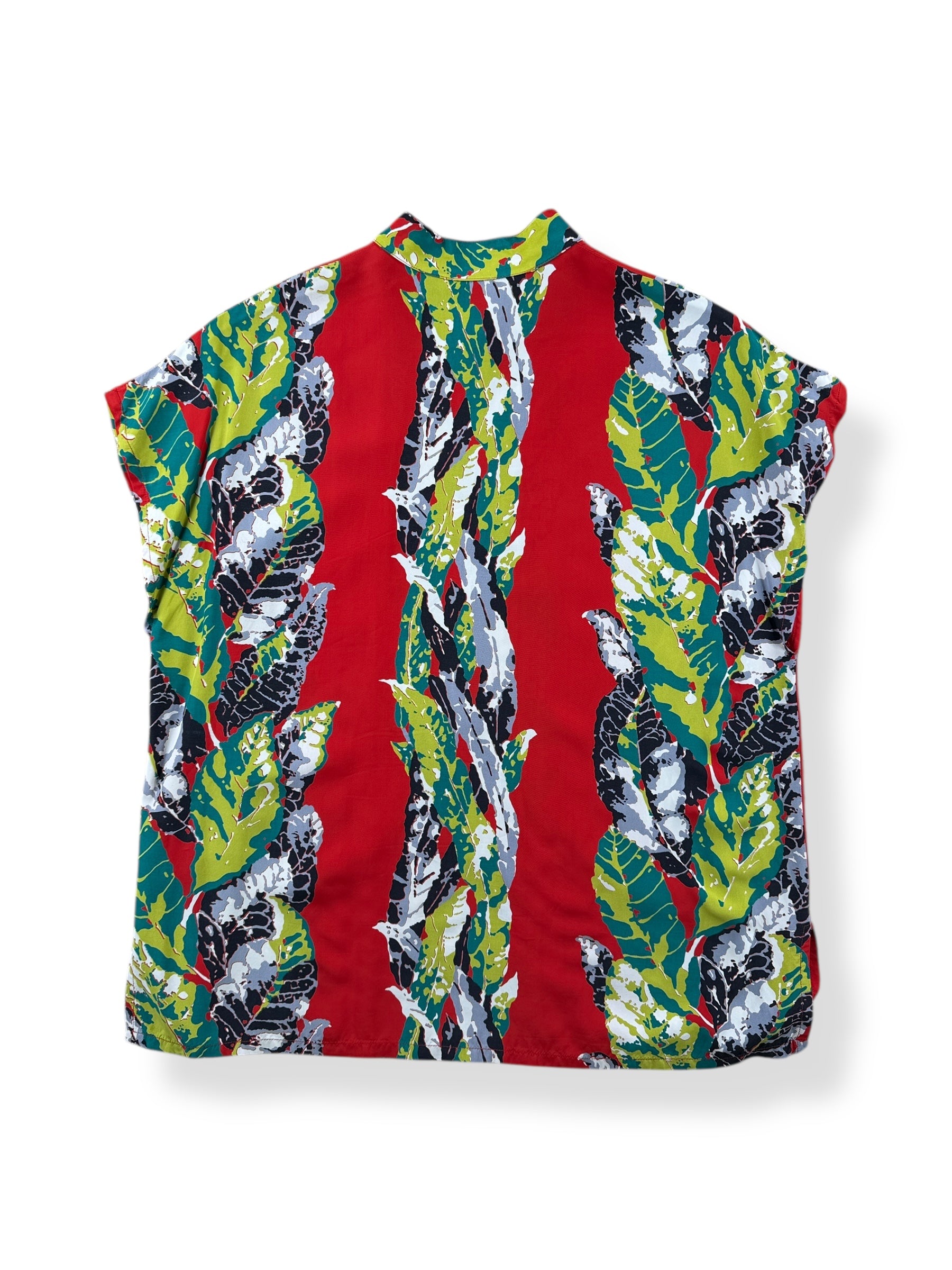 Back of Vintage Malihini Women's Border Print Top SZ 20