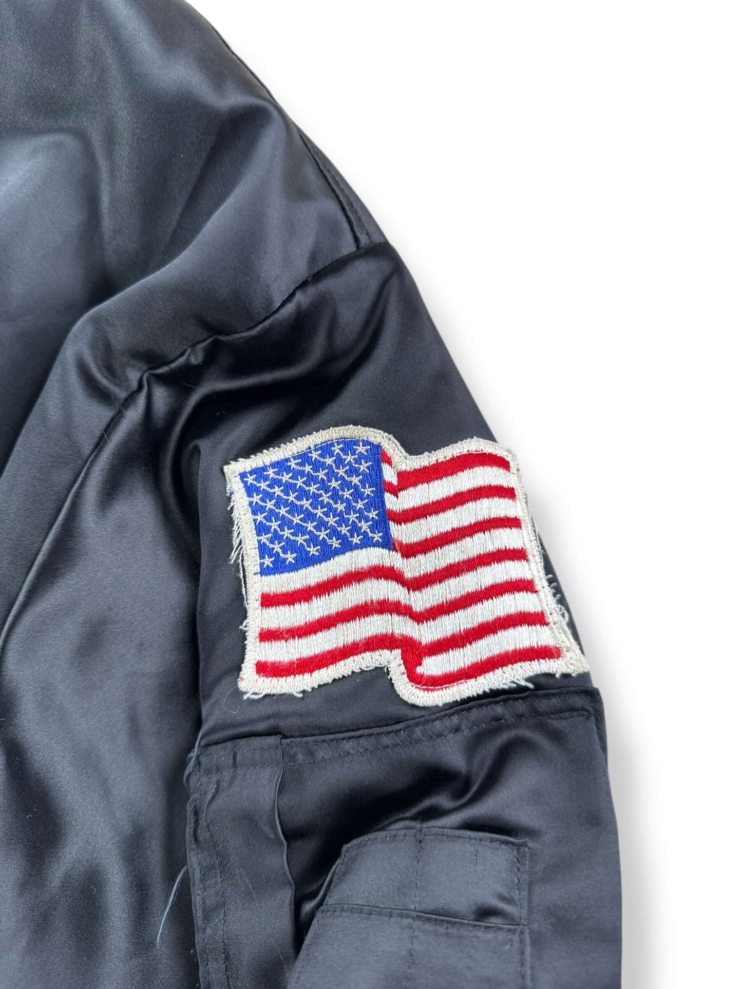 Patch on Vintage US Navy Damage Control Bomber Jacket SZ L