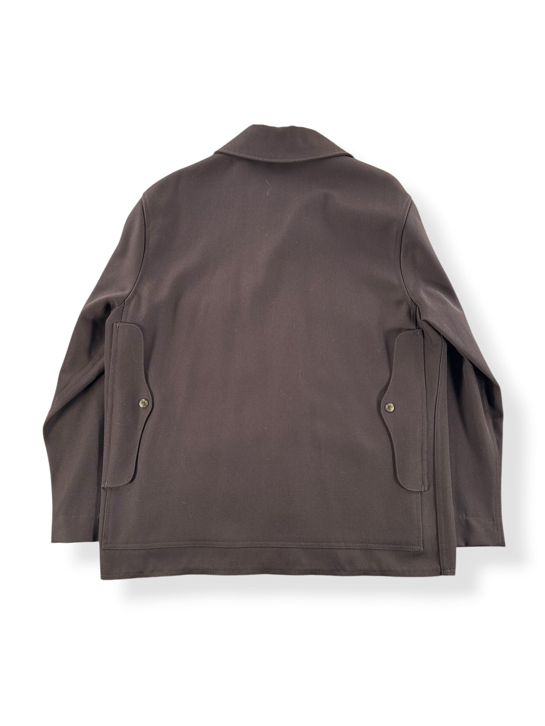 Back of Vintage Filson Brown Gabardine Style 177 Cruiser SZ 44